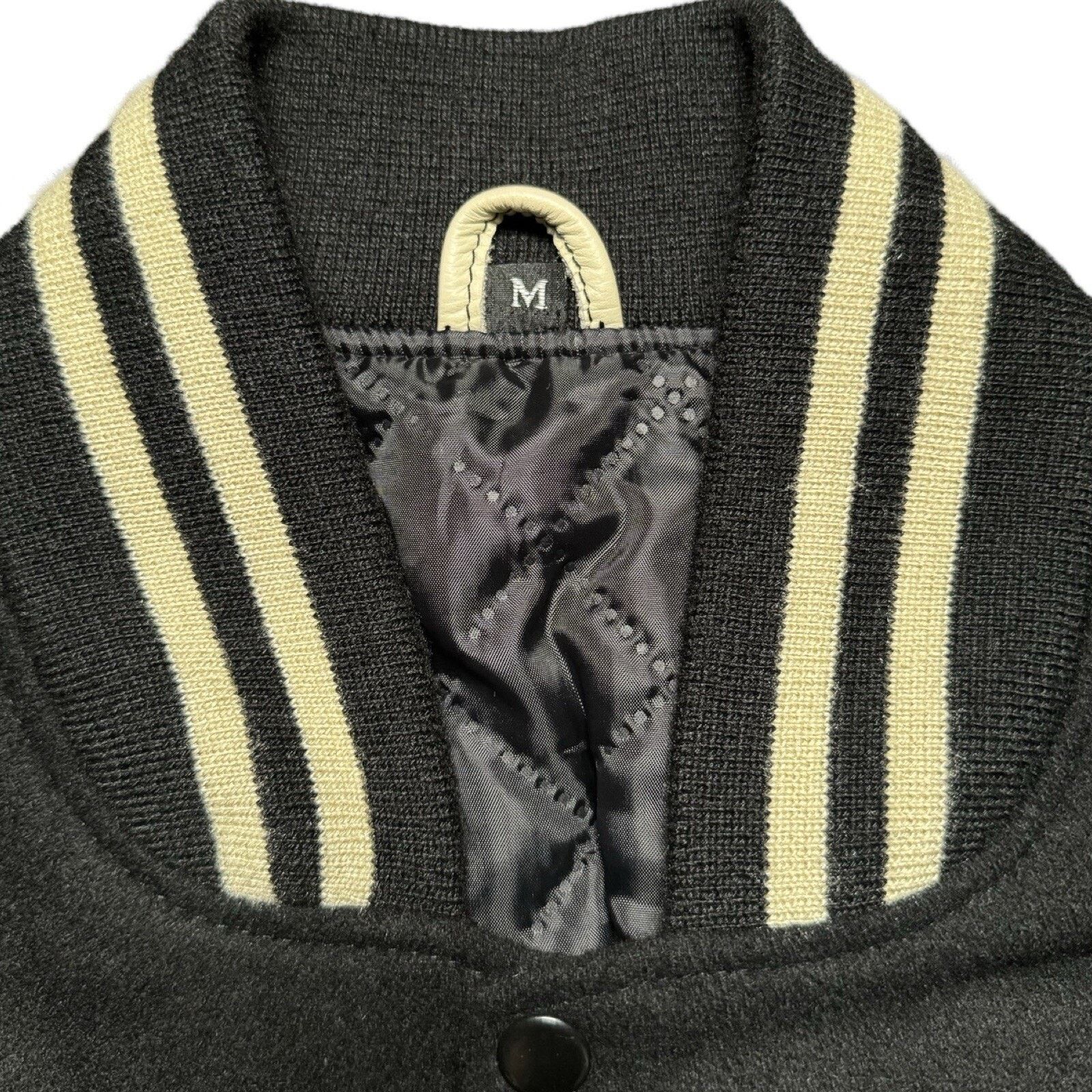 Other Blank Black Varsity Letterman Jacket College UNI Mens M Size US M / EU 48-50 / 2 - 3 Thumbnail