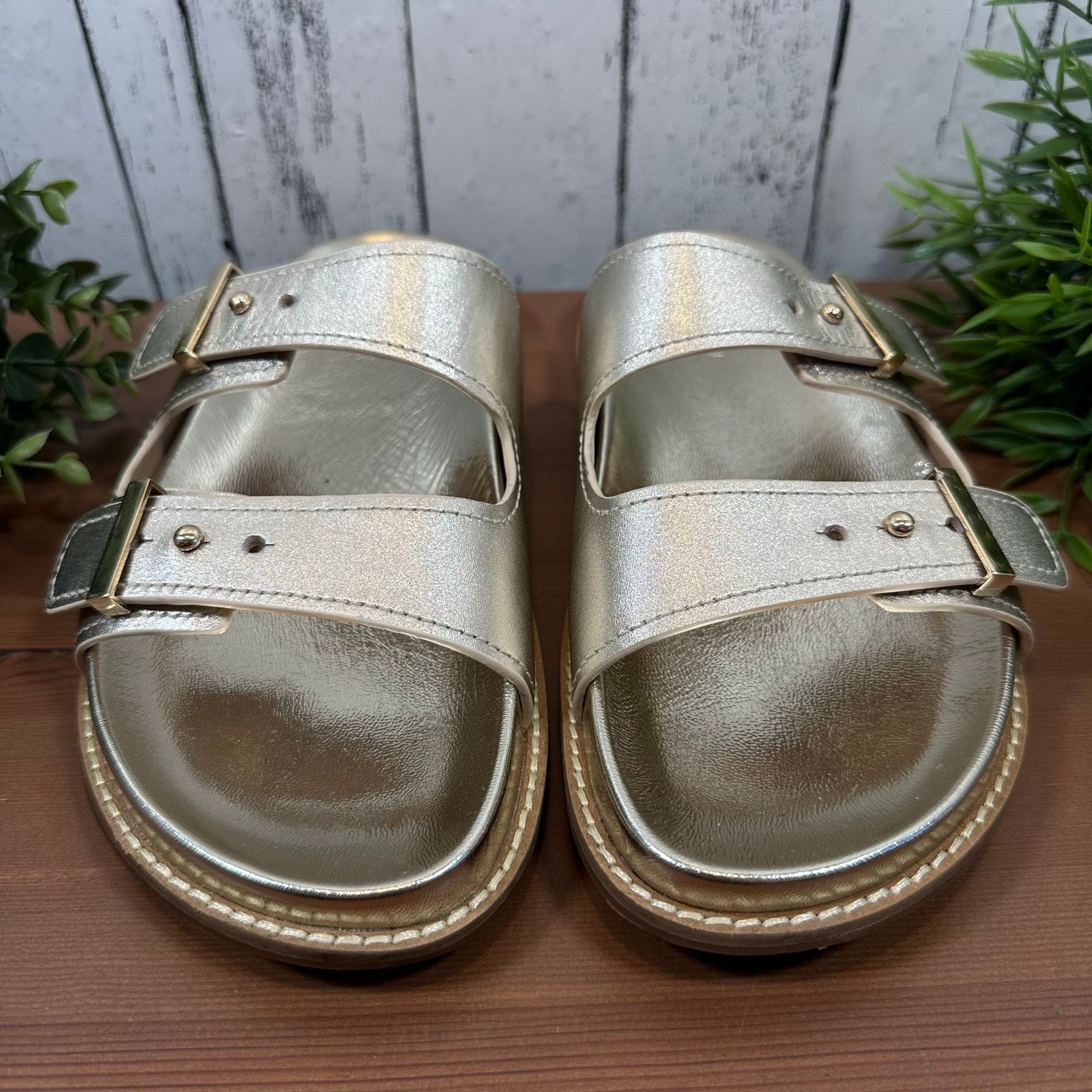 Cole Haan Cole Haan Marisol Footbed Sandals Soft Gold Leather Size 7 Size US 7 / IT 37 - 3 Thumbnail