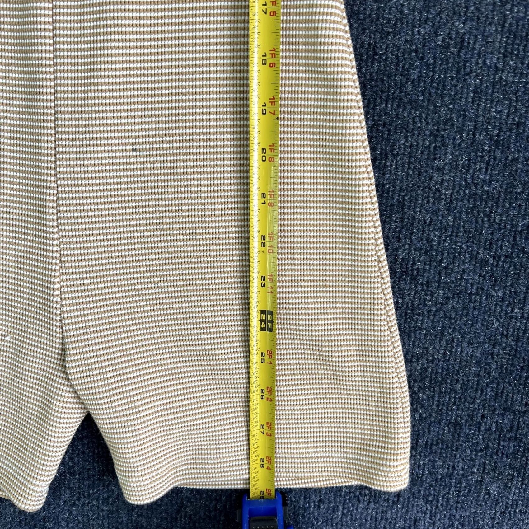 Zara ZARA Unitard Womens Small Beige Striped Knit Sleeveless One Piece Romper Size 28" / US 6 / IT 42 - 7 Thumbnail