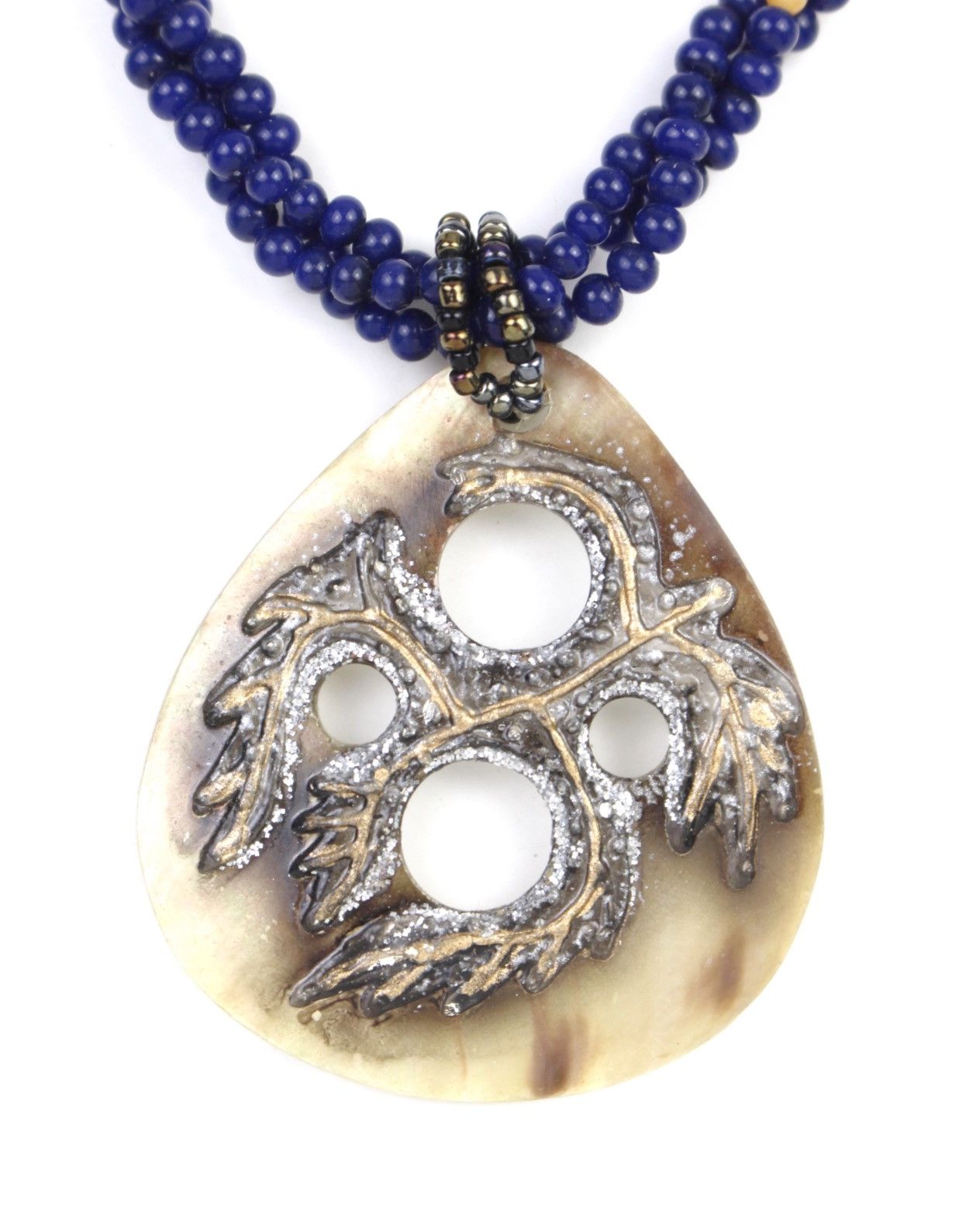 If Six Was Nine 2000S JAPANESE MADE NECKLACE WITH MOTHER-OF-PEARL PENDANT Size ONE SIZE - 2 Thumbnail