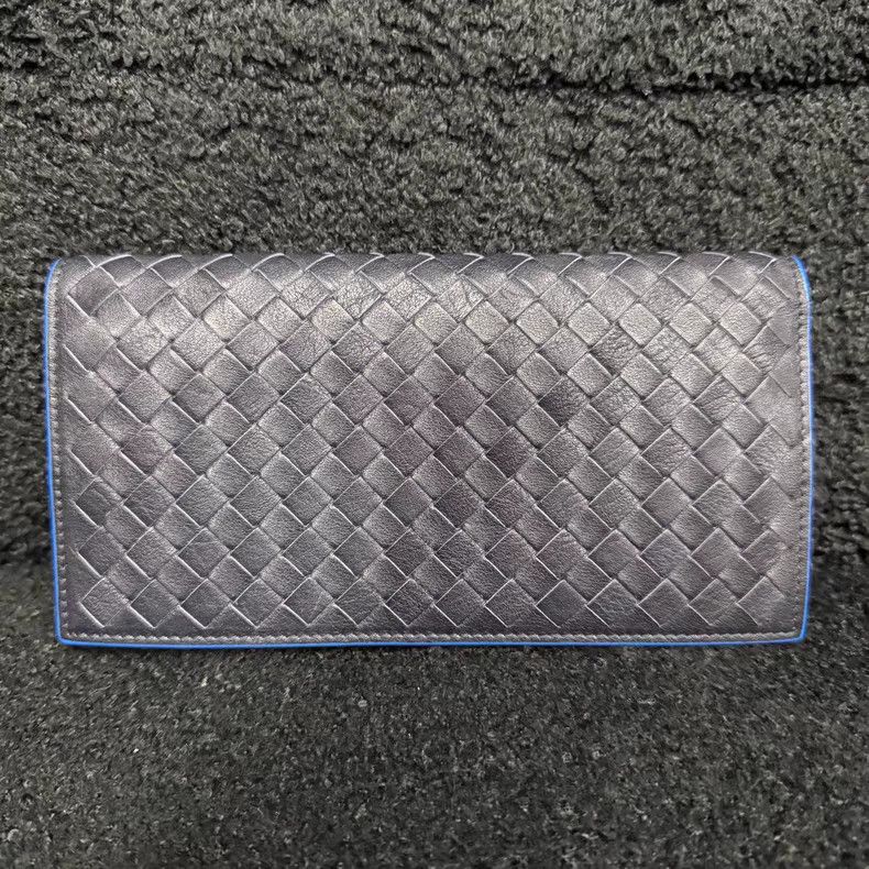 Bottega Veneta BV Classic Two-Tone Blue Woven Wallet Q10 Size ONE SIZE - 5 Thumbnail