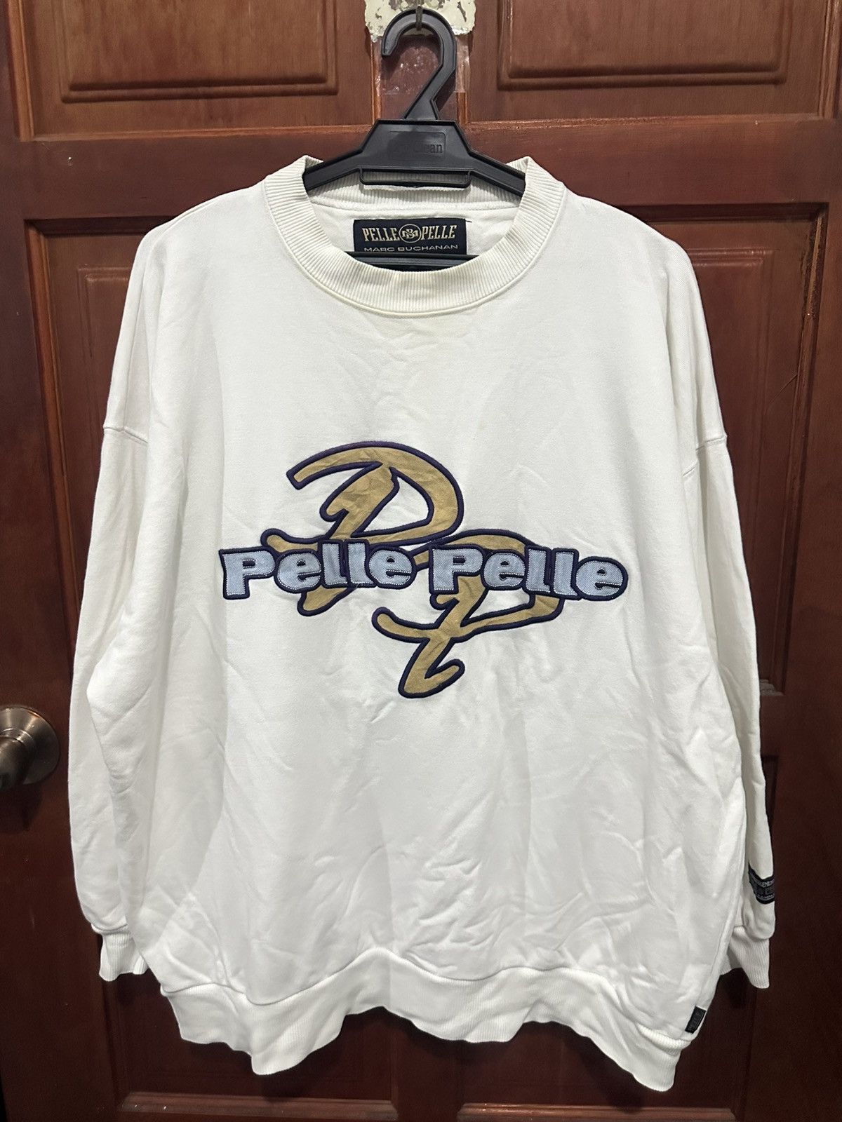 Pelle Pelle Vintage Pelle Pelle X Marc Buchanan Big Logo Sweatshirt Size US XXL / EU 58 / 5 - 1 Thumbnail