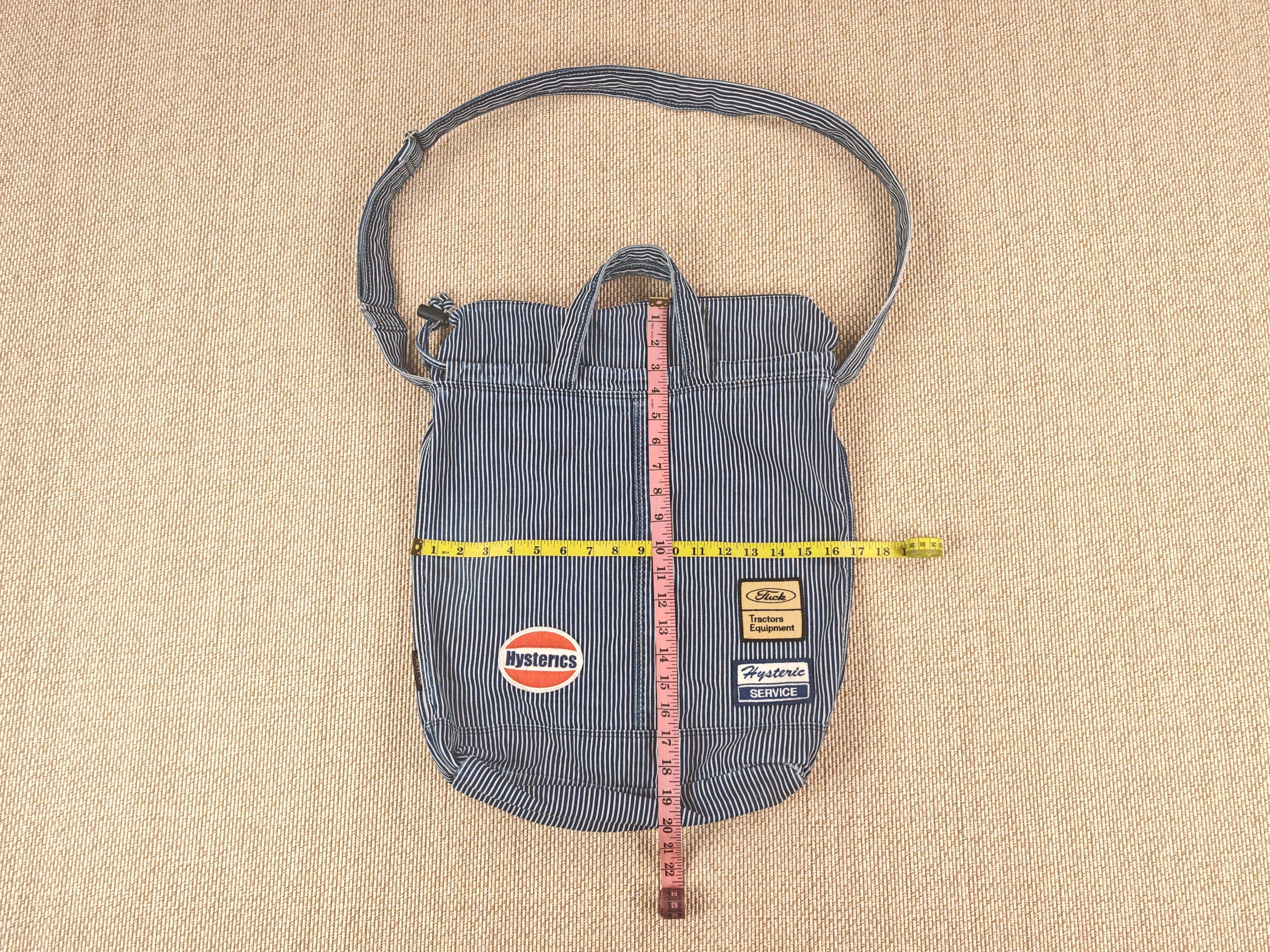 Hysteric Glamour Hysteric Glamour Hickory Fabric with Patches Sling Bag Size ONE SIZE - 3 Thumbnail