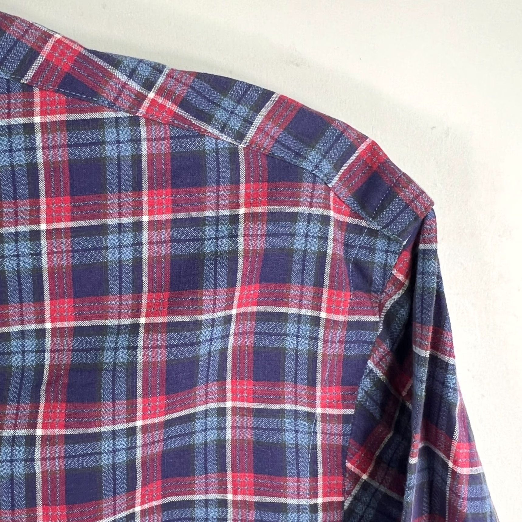 Ralph Lauren Ralph Lauren Button-Up Shirt Mens 2XL Blue Red Check Long Sleeve Regular Fit Classic Casual Size US XXL / EU 58 / 5 - 2 Thumbnail