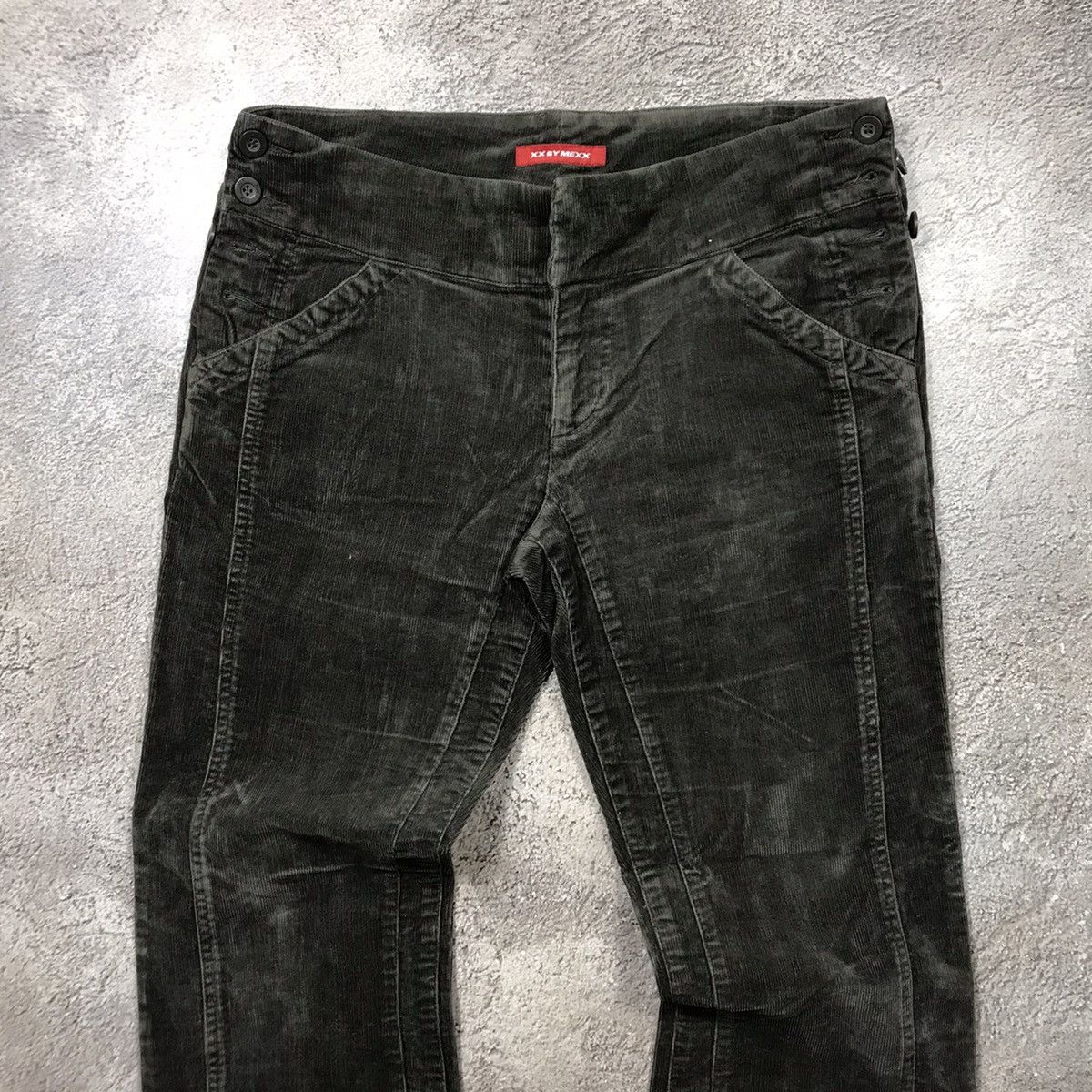 Vintage Vintage Y2K Baggy Distressed Chino Pants Grunge Dark Grey 31 Size 31" - 2 Thumbnail