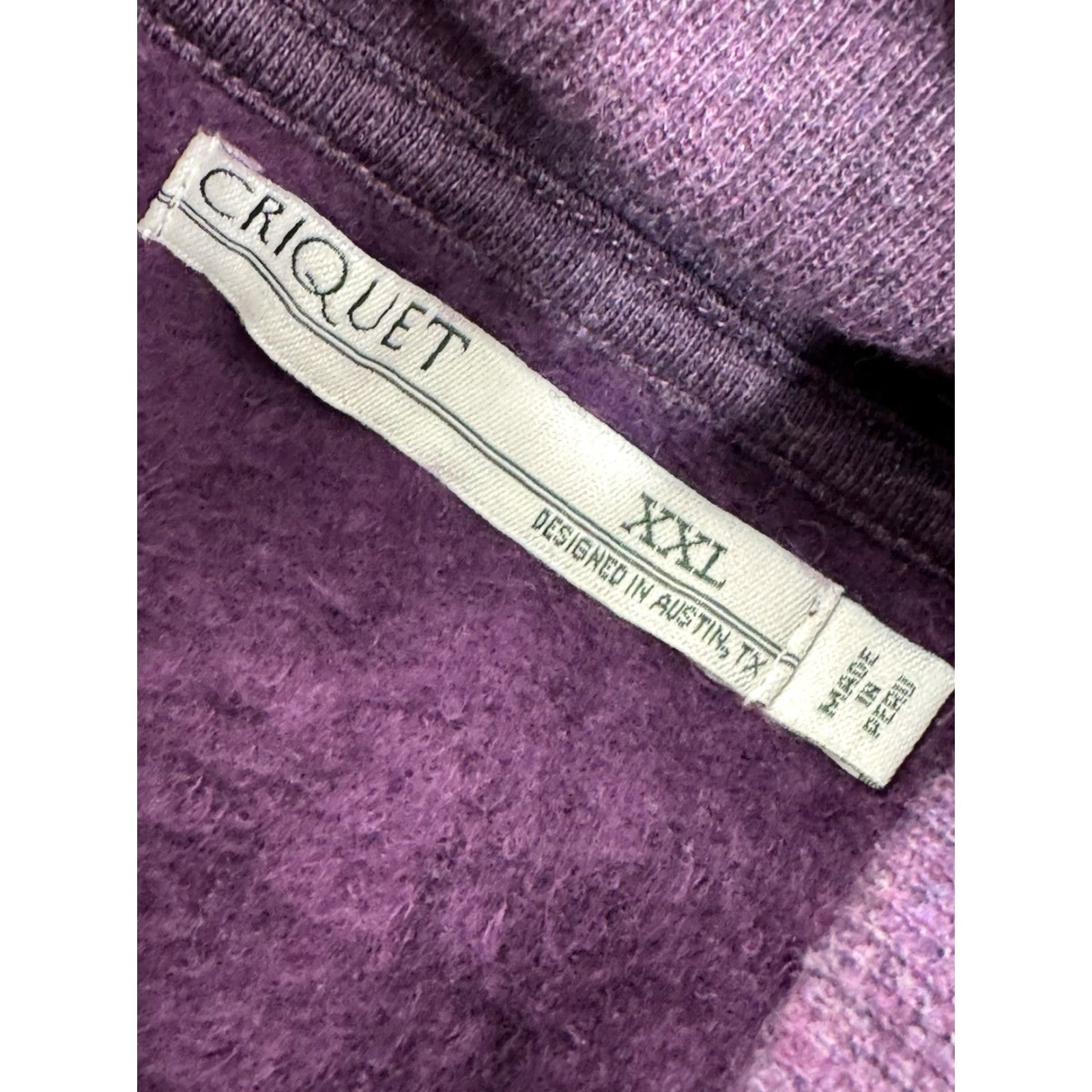 Vintage CRIQUET Austin - NEW w TAG - Fleece 1/4 Zip Pullover Mens 2XL Sweatshirt Jacket Purple Size US XXL / EU 58 / 5 - 4 Thumbnail