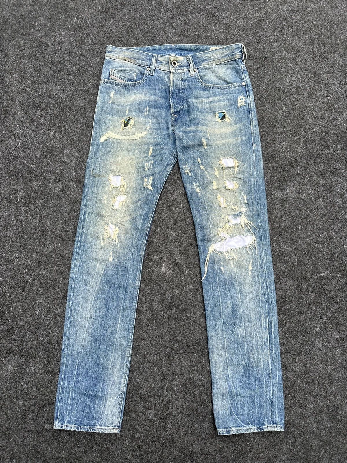 Diesel Diesel Buster Thrashed Distressed Design Denim 29x32 D70 Size US 29 - 1 Thumbnail