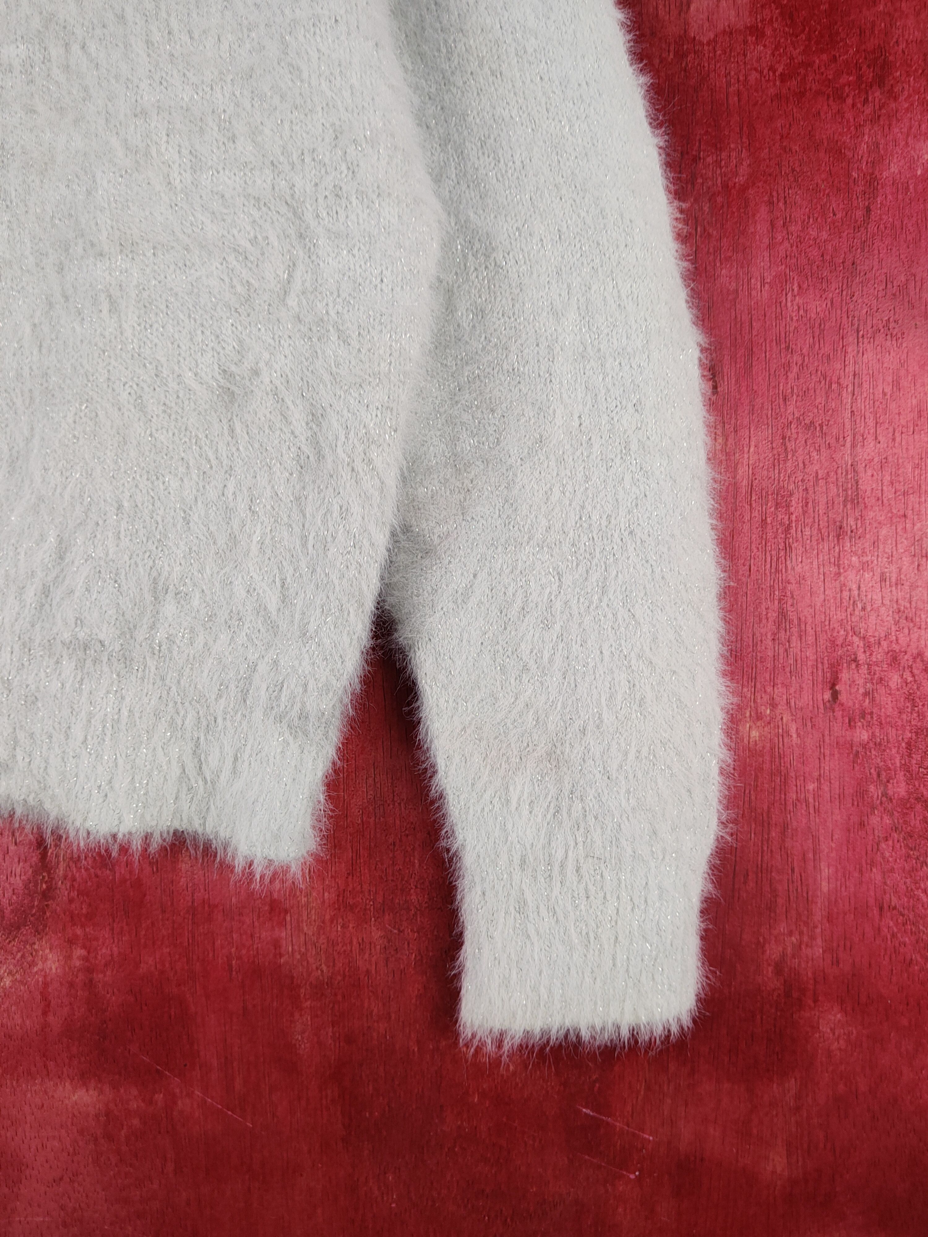 Vintage Majestic Lagon Green Shag Shaggy Fur Mohair Knitwear #S2084 Size S / US 4 / IT 40 - 6 Thumbnail