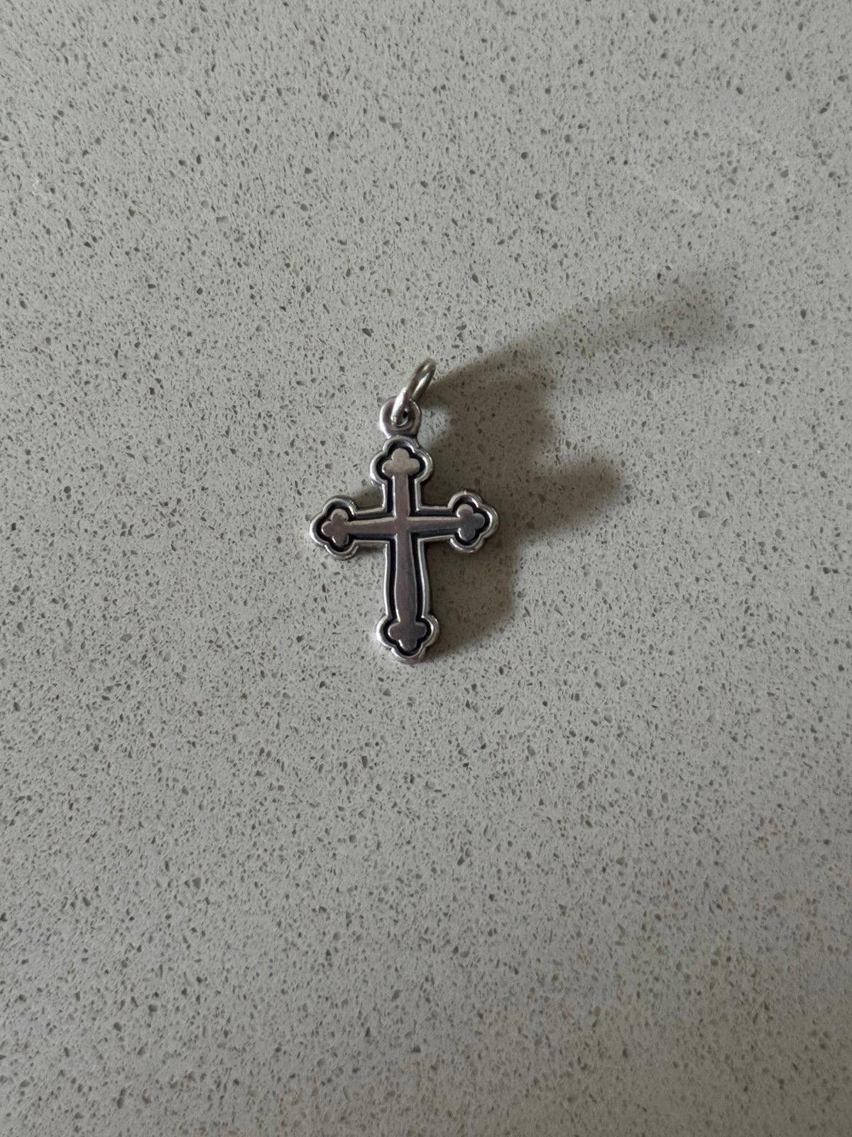 Designer Retired James Avery Sterling Silver Budded Cross Charm Size ONE SIZE - 1 Thumbnail