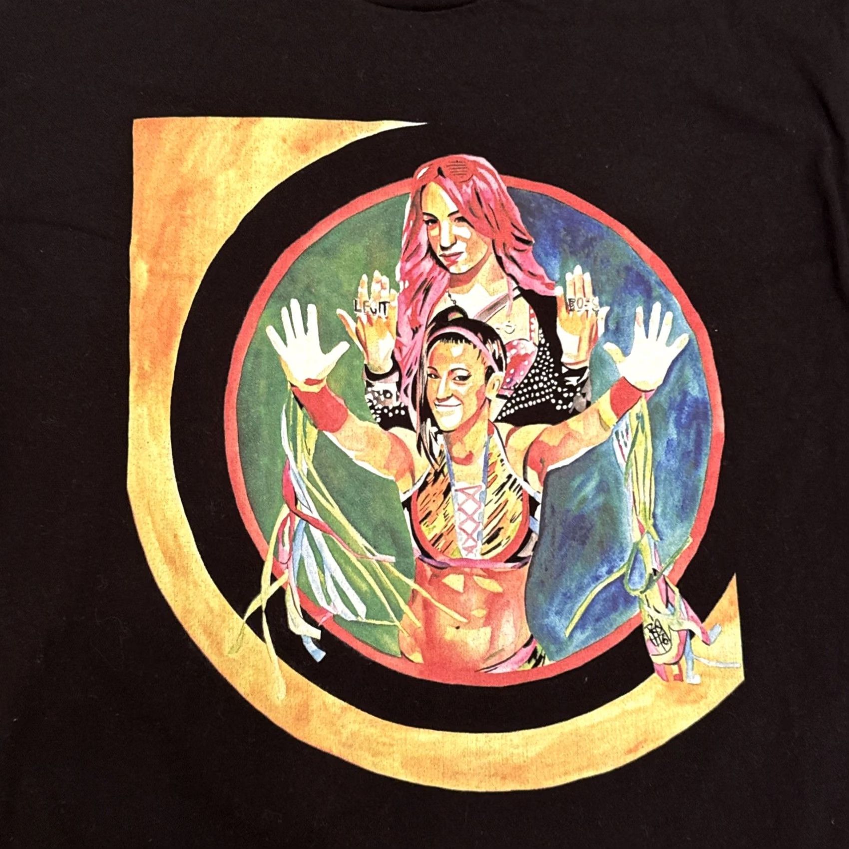 Vintage Sasha Banks Legit Boss WWE WWF Wrestling T Shirt XL Black Mens Regular Short Sleeve Crew Neck Cotton Blend Jersey WWE Theme Sports Wrestling Size US XL / EU 56 / 4 - 2 Thumbnail