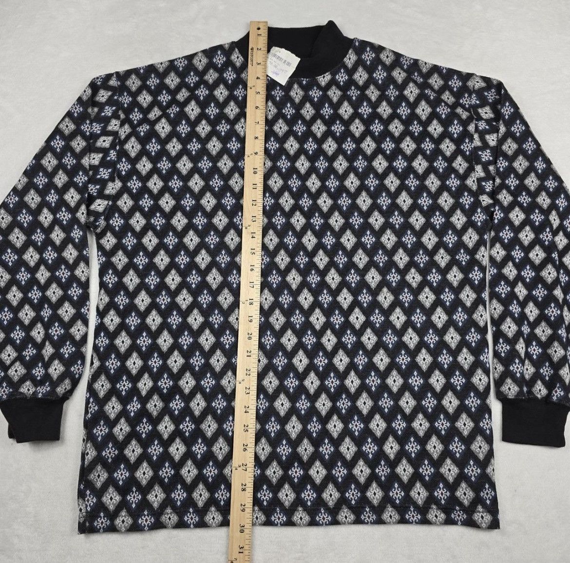 Yves Saint Laurent YSL Diamond Pattern Turtleneck Size US M / EU 48-50 / 2 - 6 Thumbnail
