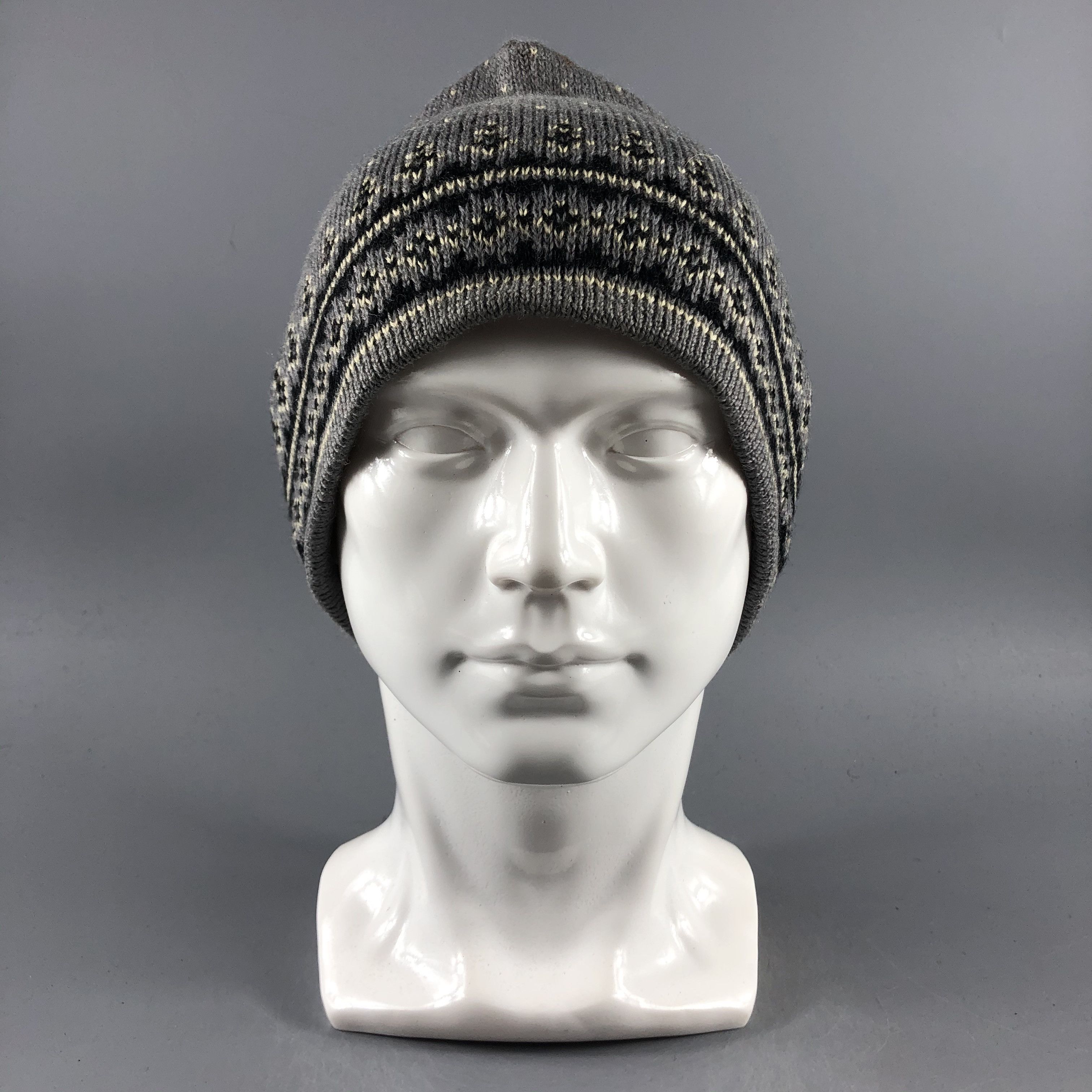 Other × Vintage Fair Isle Beanie Snow Hat Snow Cap -D171 Size ONE SIZE - 2 Thumbnail