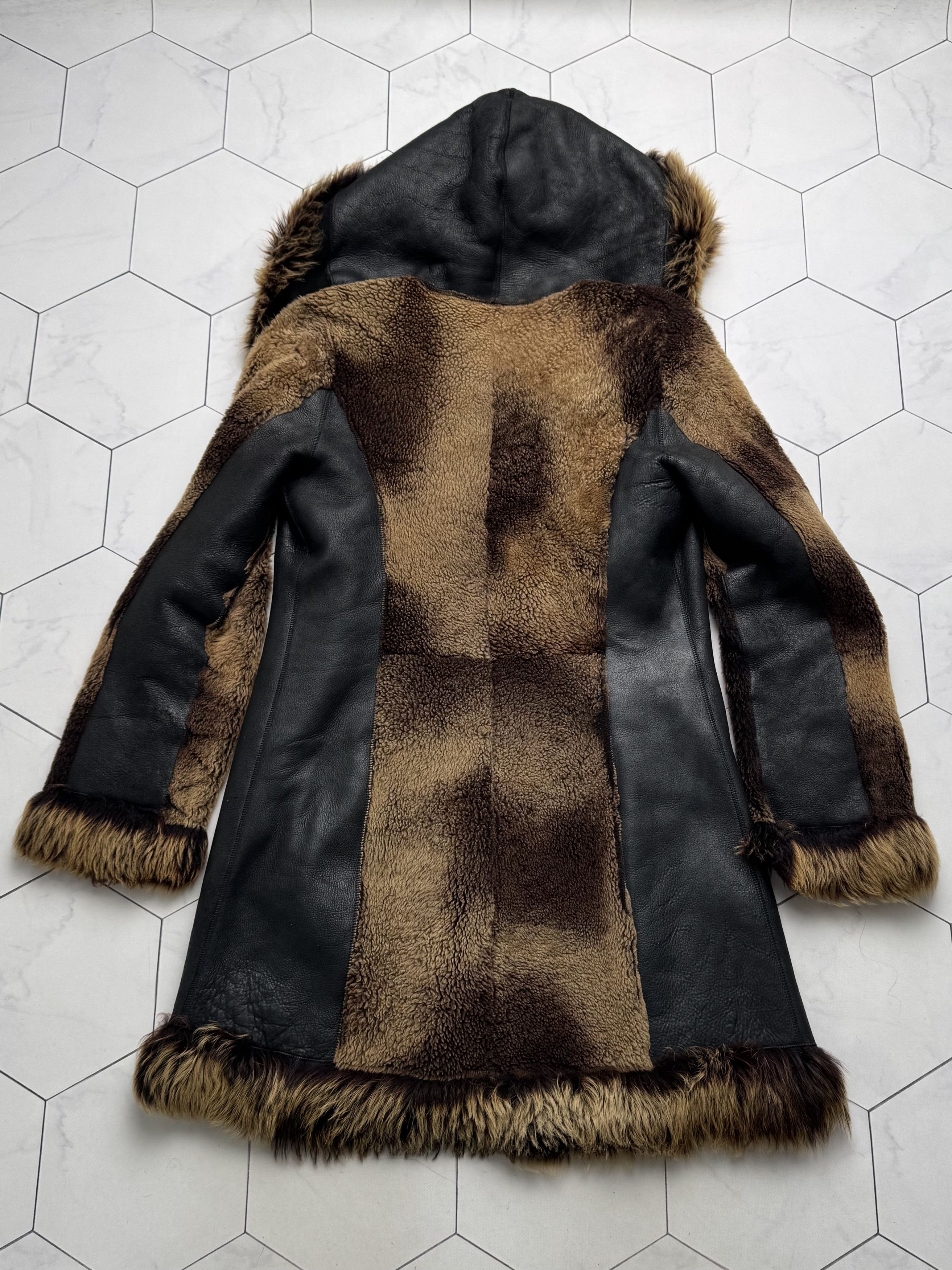 Vintage Vintage Real Sheepskin Hooded Coat (B550)E2D15 Size M / US 6-8 / IT 42-44 - 14 Thumbnail