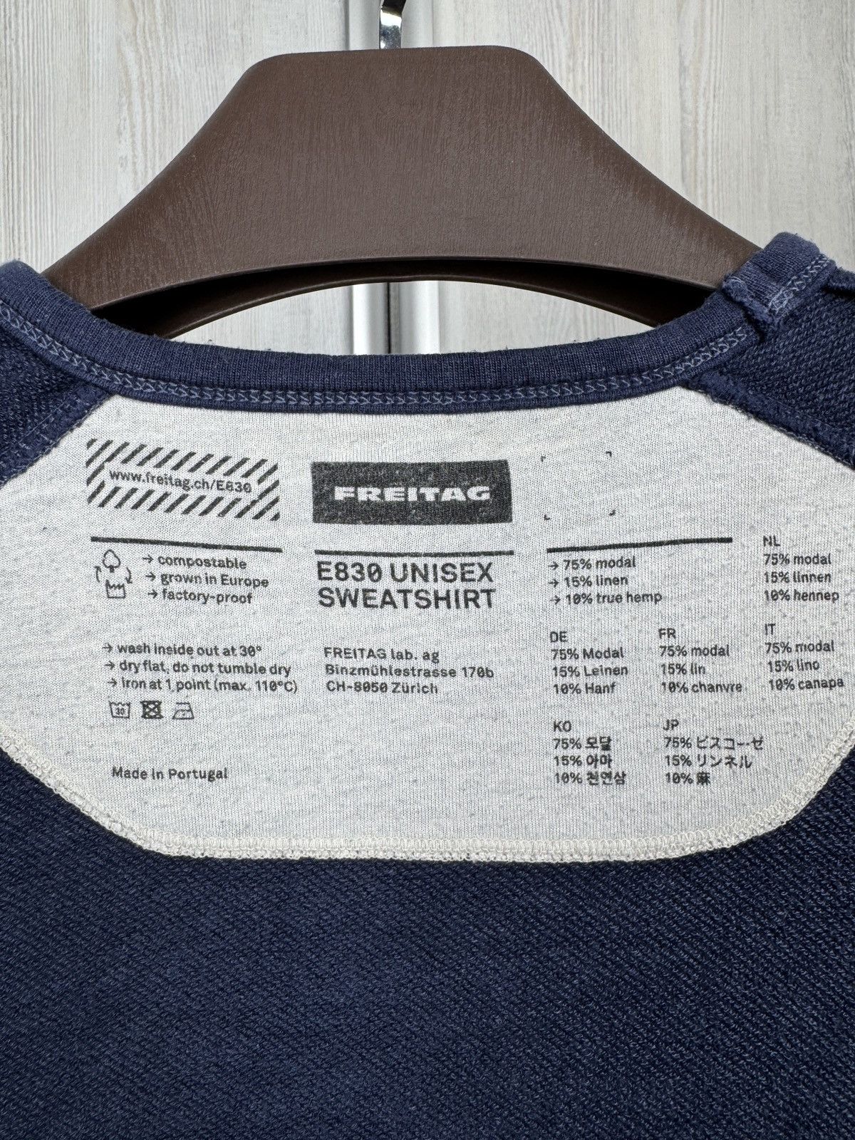 Freitag Freitag E830 Unisex vintage sweatshirt 00s y2k blue Size US L / EU 52-54 / 3 - 9 Thumbnail