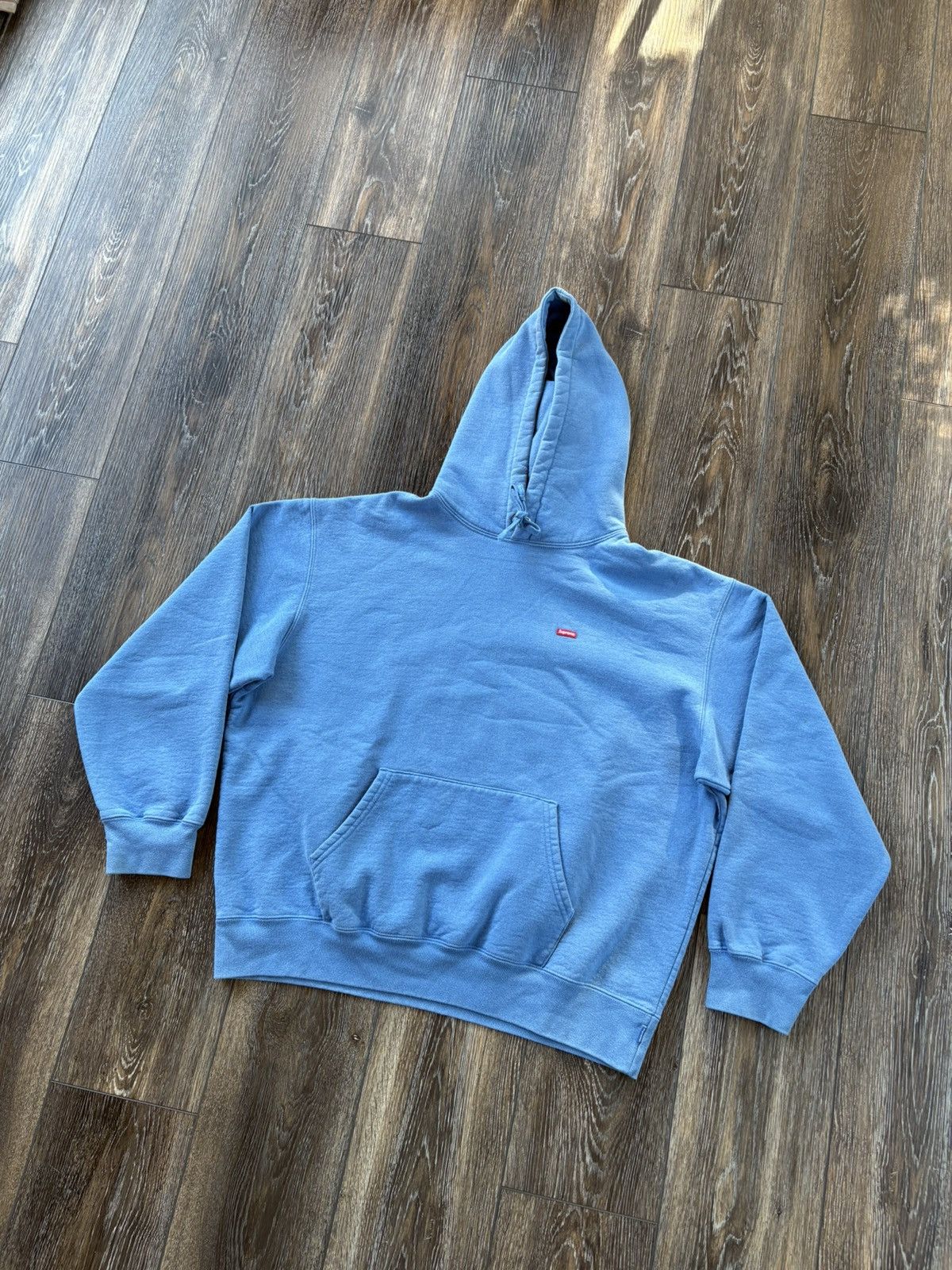 Supreme Supreme Small Box Hoodie Blue Size US L / EU 52-54 / 3 - 1 Thumbnail