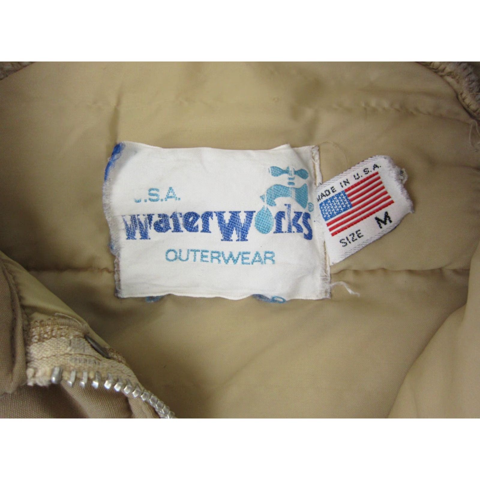 Vintage VINTAGE Waterworks Jacket Mens M Brown Quilted Nylon Zip Full Zip 80s 90s Biker Motorcycle Workwear Canvas Solid Size US M / EU 48-50 / 2 - 3 Thumbnail