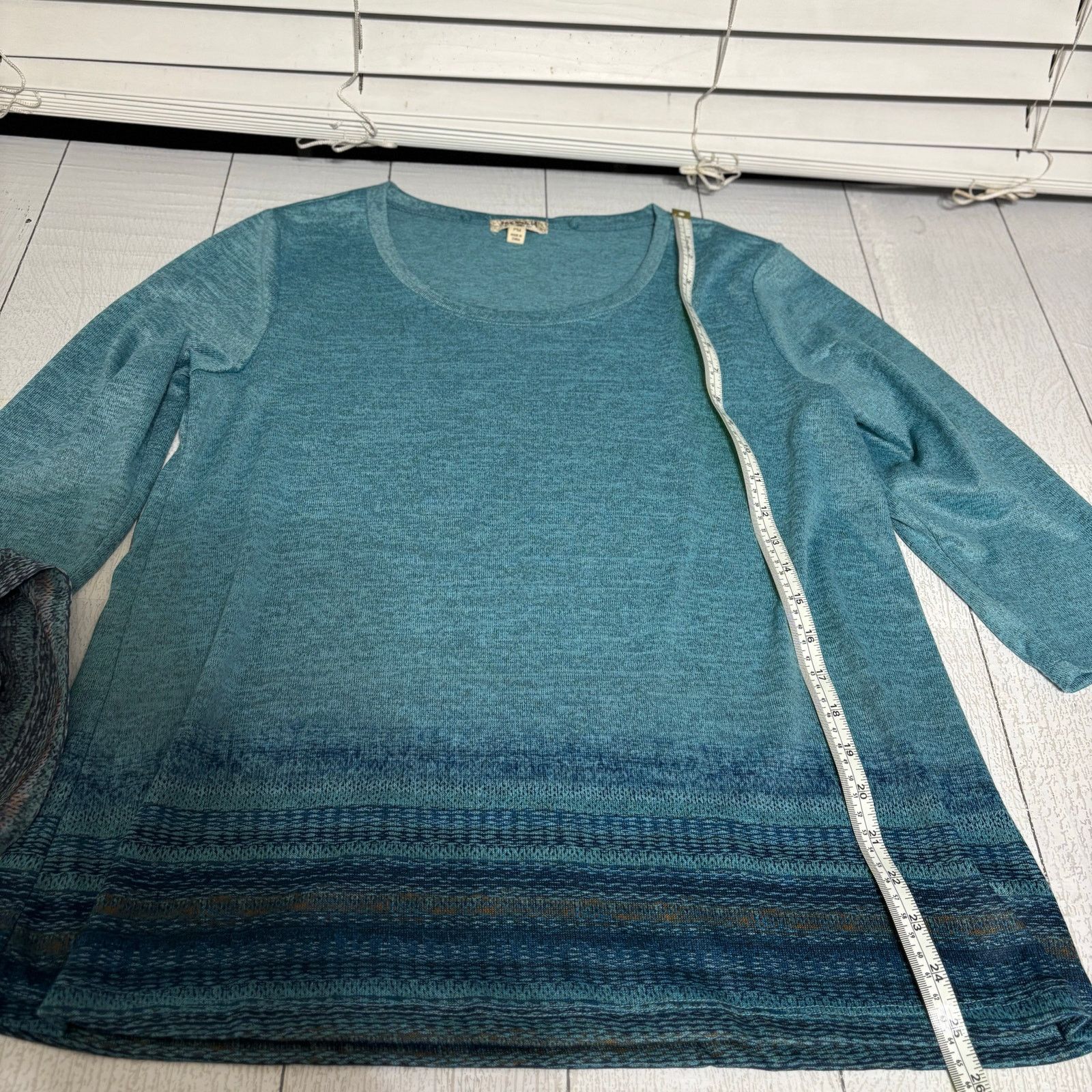 Other One World Blue Knit Top with Scarf Size PM Size M / US 6-8 / IT 42-44 - 5 Thumbnail
