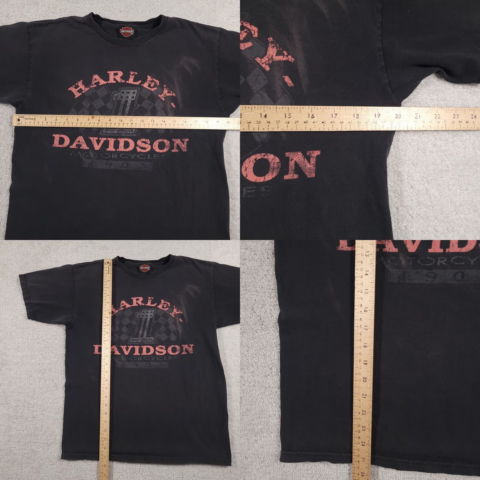 Harley Davidson Harley-Davidson Shirt Mens Medium Black #1 Motorcycle Riding Y2K Grunge Tee Size US M / EU 48-50 / 2 - 8 Thumbnail