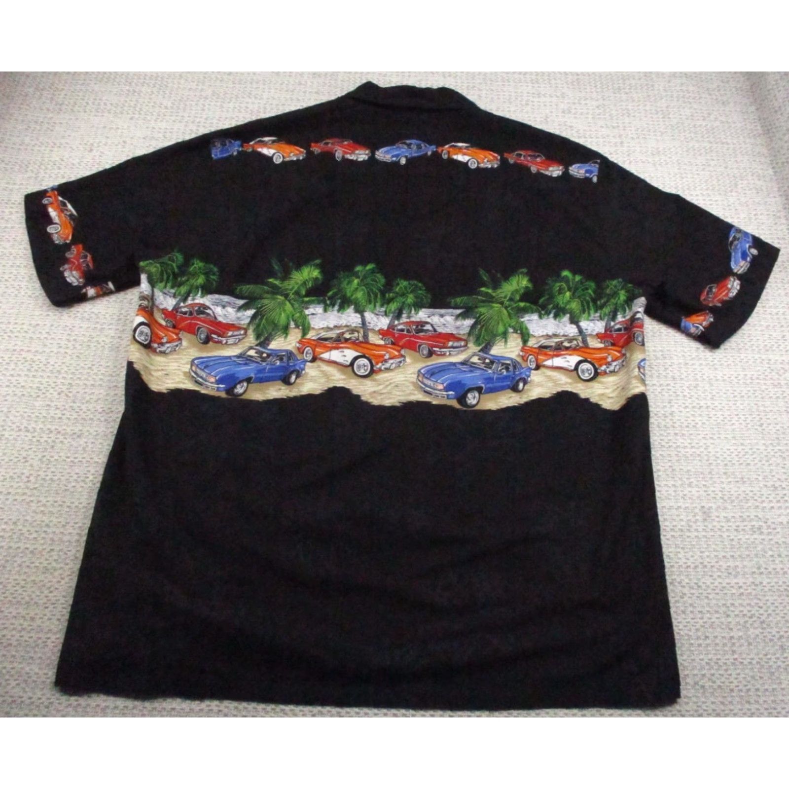 Vintage Pacific Legend Shirt Mens XL Black Hawaiian Retro Cars Palm Trees Aloha Size US XXL / EU 58 / 5 - 5 Thumbnail
