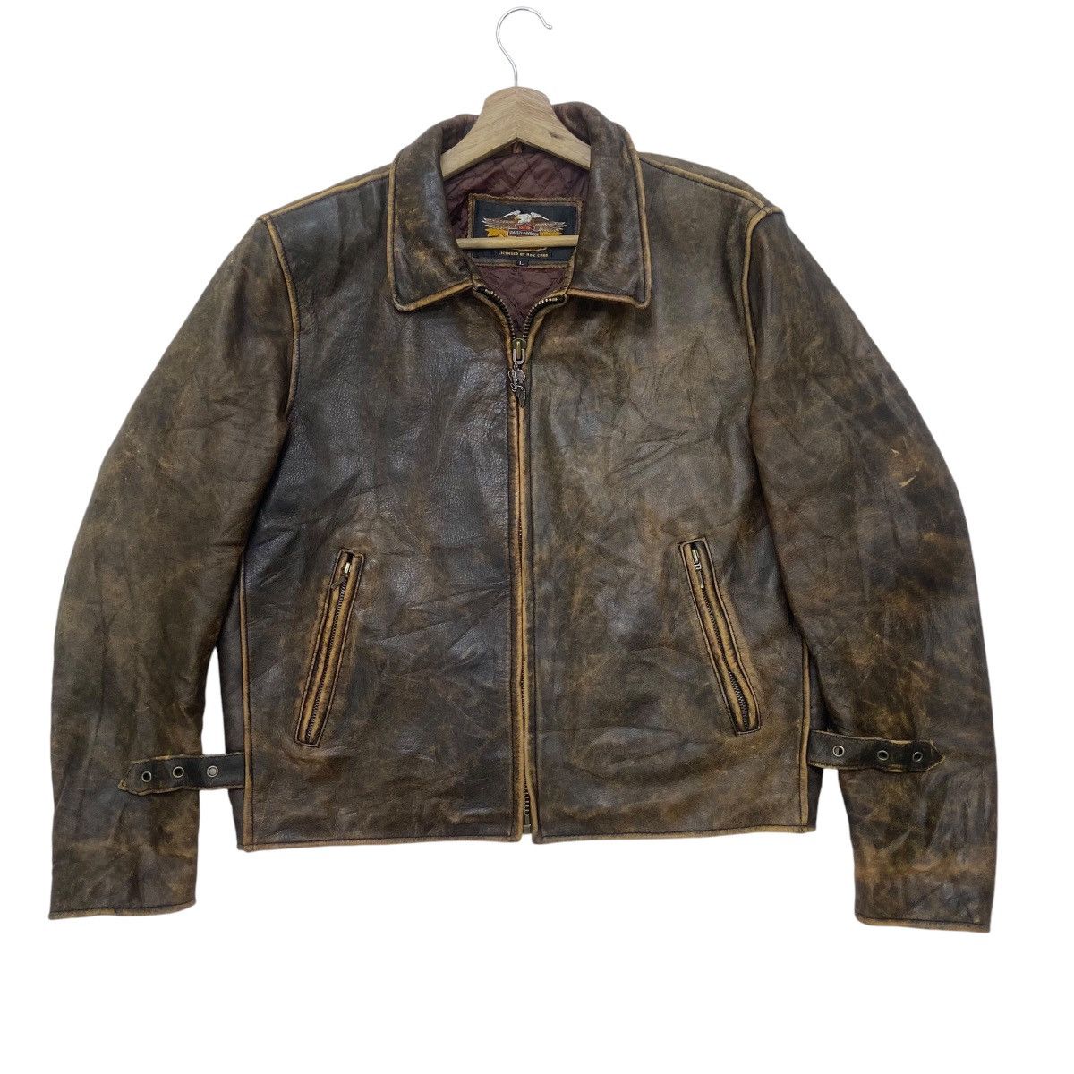 Harley Davidson Vintage Harley Davidson Motorcycle Cafe Racer Biker Jacket Size US M / EU 48-50 / 2 - 2 Thumbnail