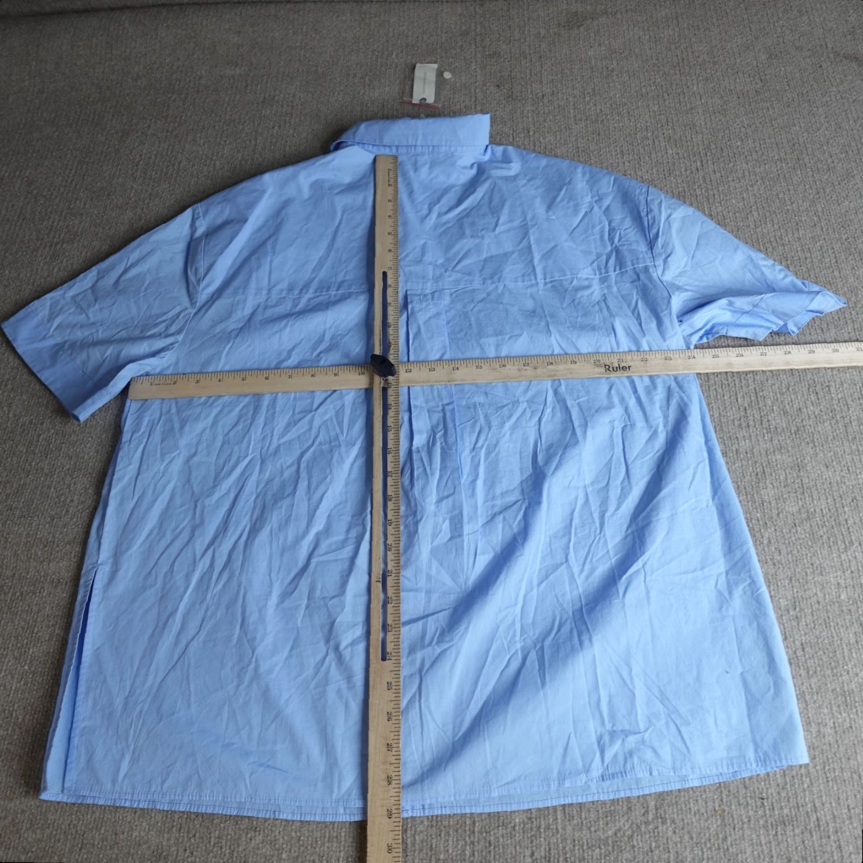 Free People Free People Shirt Womens Medium Blue Wedgewood Short Sleeve Button-Up Casual Spring Summer Women’s Size M / US 6-8 / IT 42-44 - 5 Thumbnail