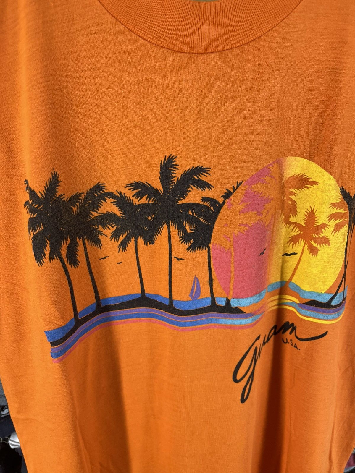 Vintage Vintage 80's Hawaiian Guam USA Oren Shirt Tee Size US L / EU 52-54 / 3 - 2 Thumbnail