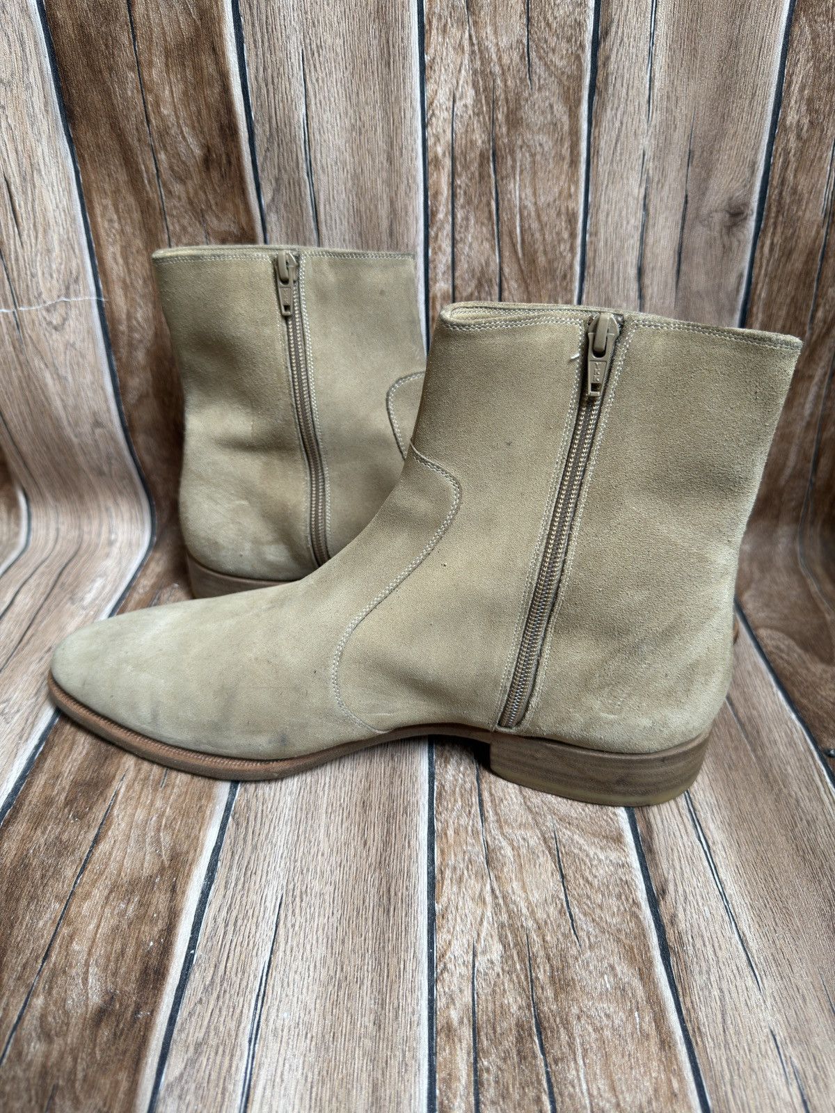Saint Laurent Paris × Story Et Fall Tan side zip boots Size US 11 / EU 44 - 7 Thumbnail