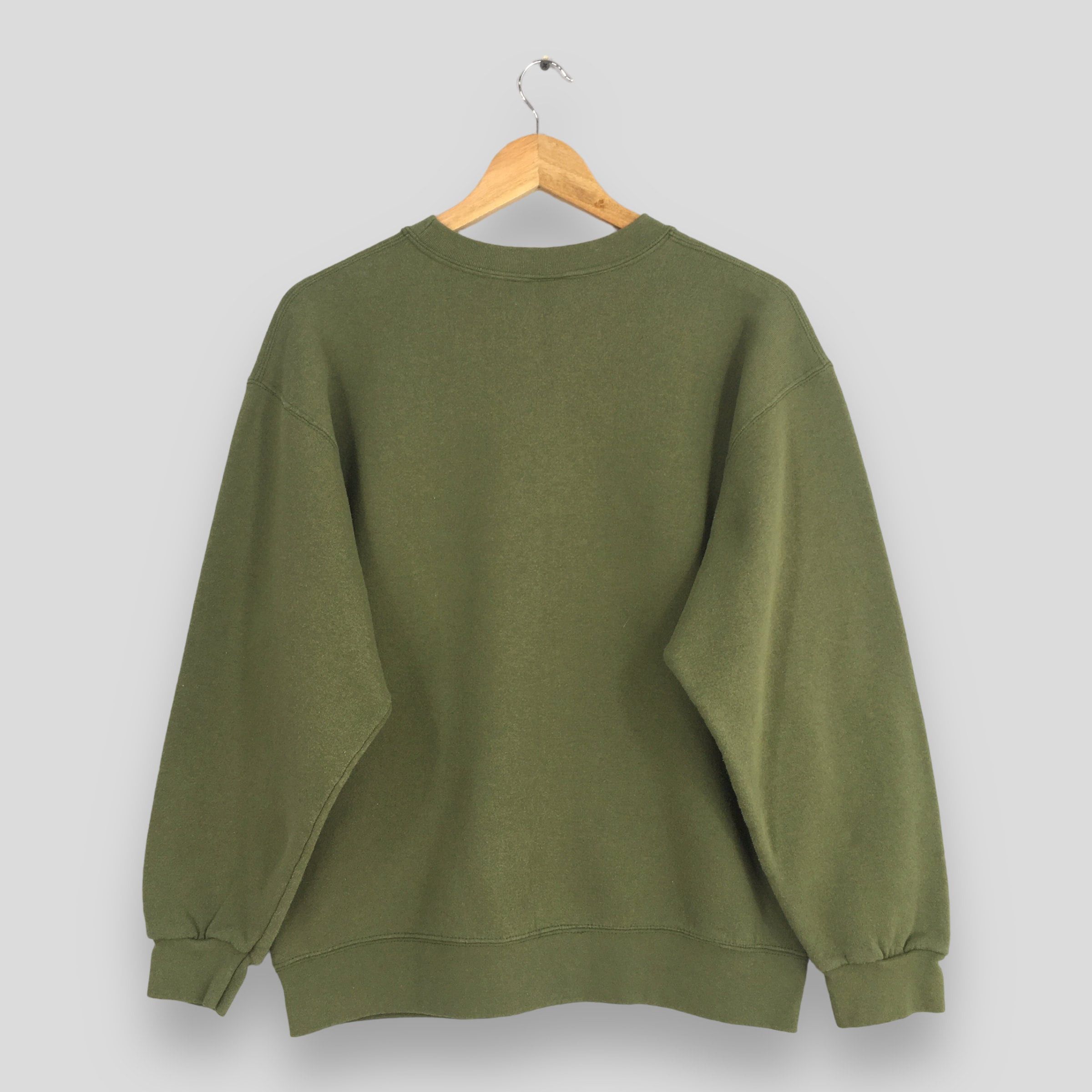 Vintage 90's Usmc Marines Green Sweatshirt Medium