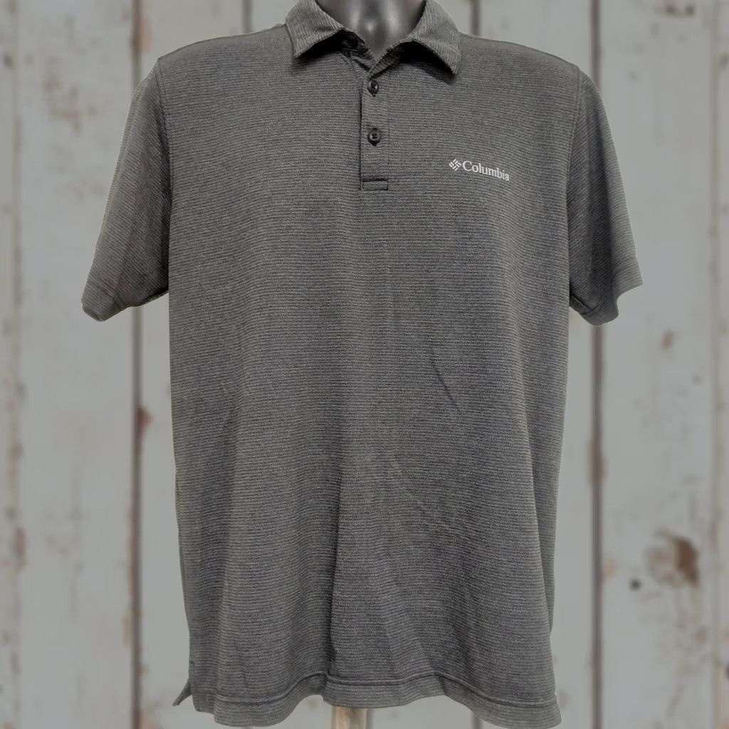 Vintage Columbia Polo Shirt Men's Medium Charcoal Short Sleeve Omni-Wick Omni Shade Hiking Fishing Outdoor Activewear Casual Shirts Size US M / EU 48-50 / 2 - 1 Thumbnail