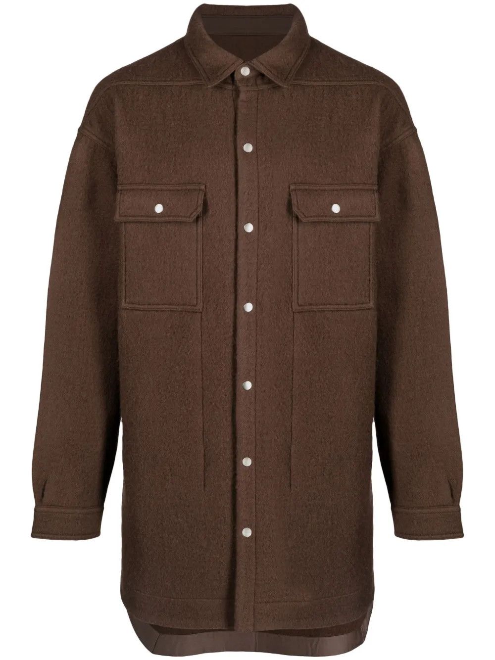 Rick Owens o1y0325 Coat in Dark Brown Size US M / EU 48-50 / 2 - 1 Thumbnail