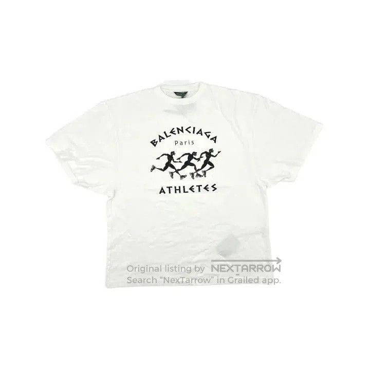 Balenciaga Balenciaga Marathon Print White T. Size US XL / EU 56 / 4 - 2 Thumbnail
