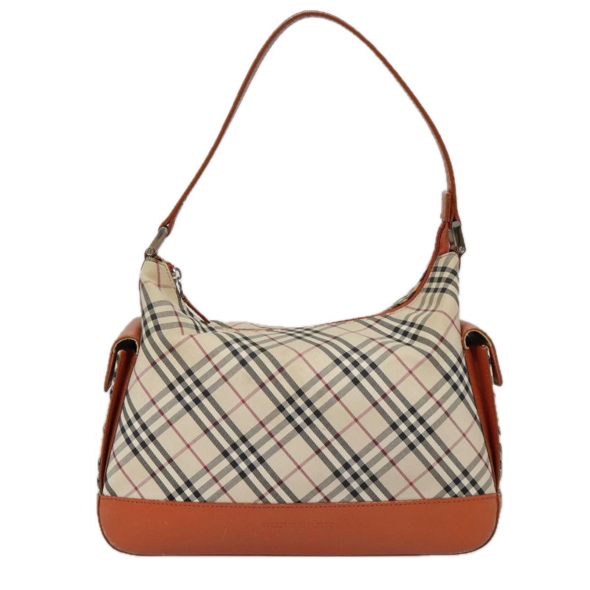 Burberry Nova Check Orange Canvas Shoulder Bag (Pre-Owned) Size ONE SIZE - 1 Thumbnail