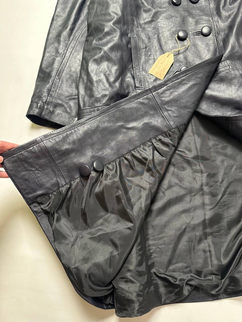 80s Vintage Leather trench-coat Matrix Rare Made in Spain