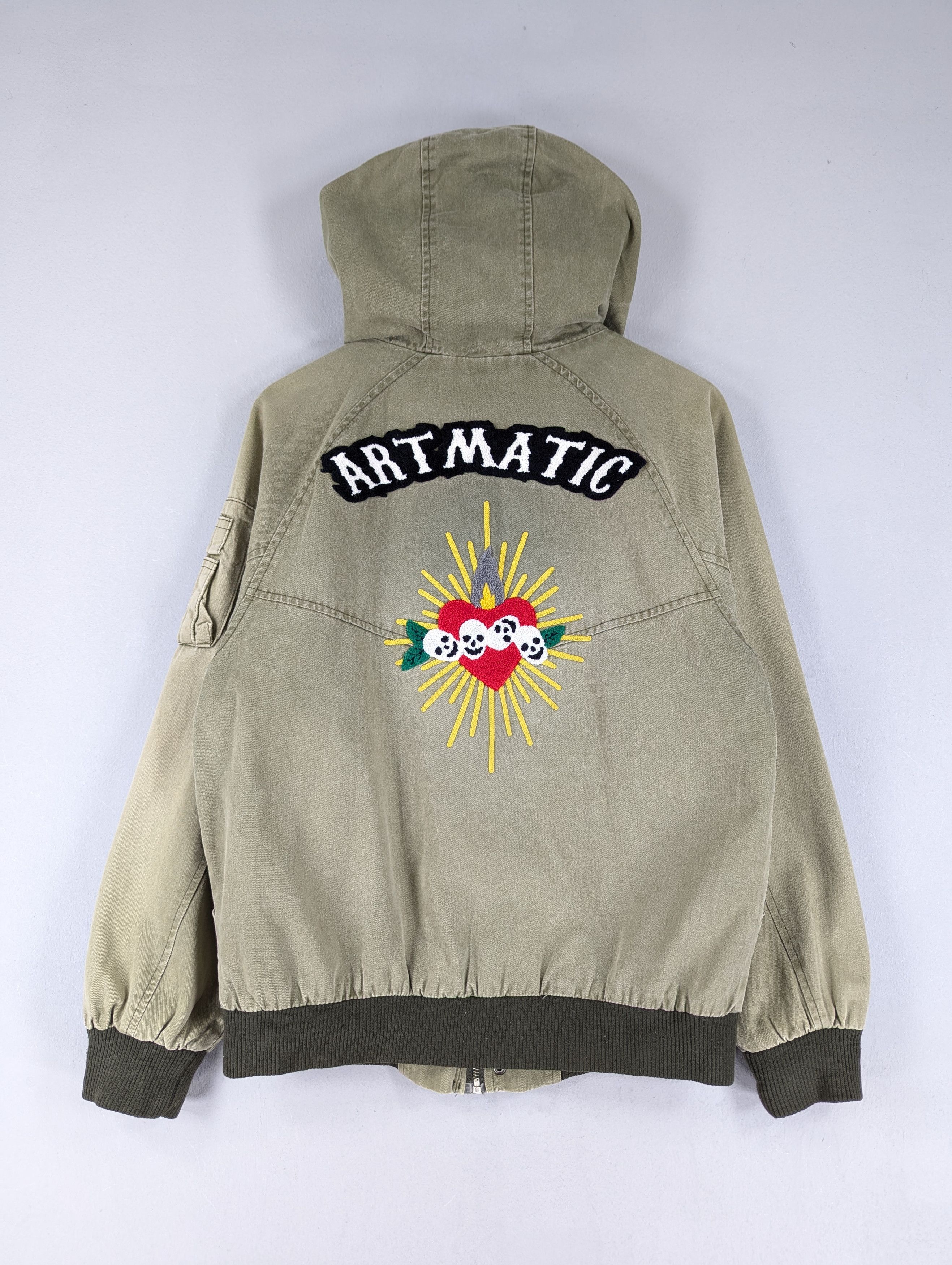 Japanese Brand Custard Yellow Sun 'Art Matic' Faded Hoodie Jacket Size US M / EU 48-50 / 2 - 12 Thumbnail