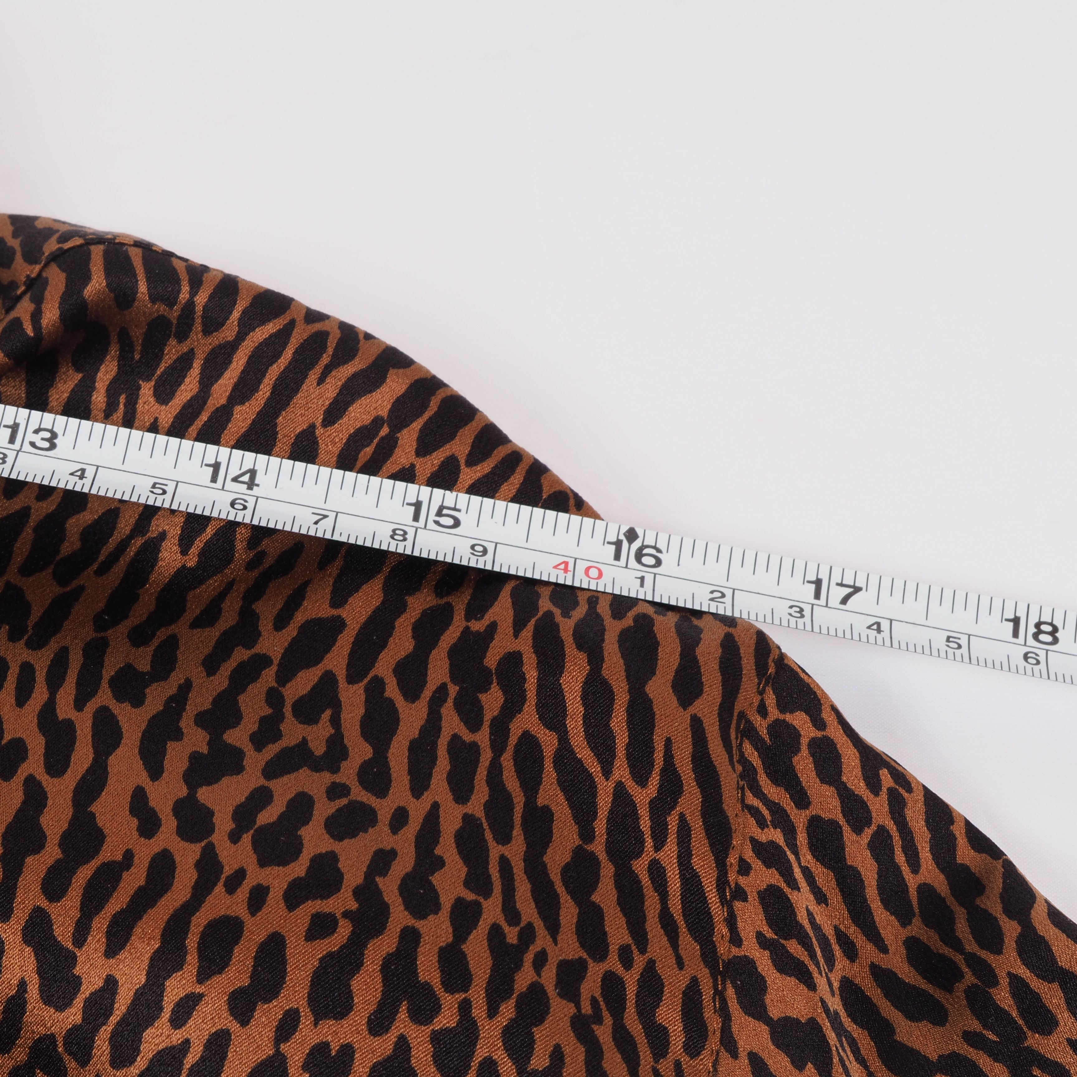 Escada Escada Vintage Silk Leopard Print Button-Up Blouse Size XL / US 12-14 / IT 48-50 - 8 Thumbnail