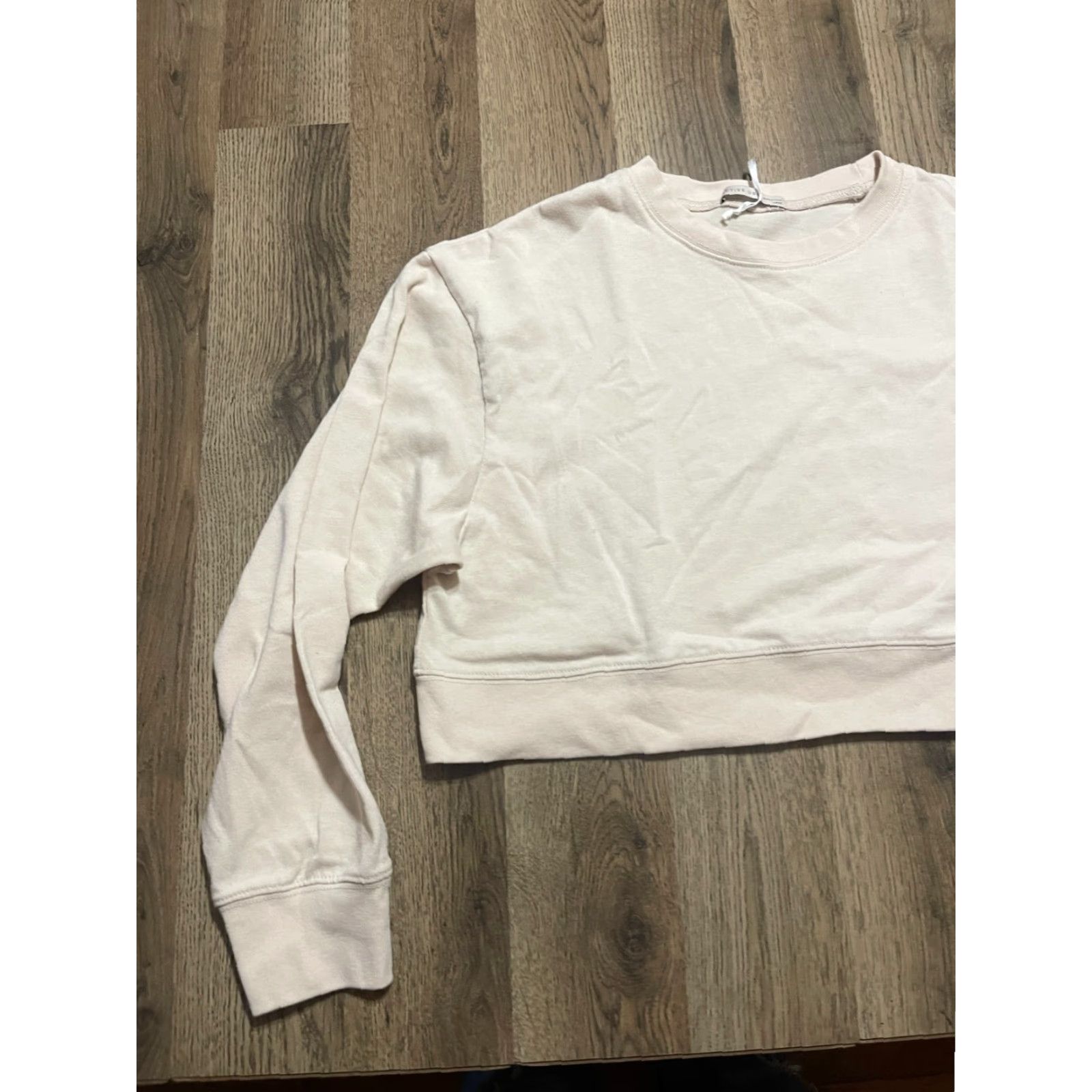 Vintage ACTIVE USA Shirt Women's Large White Crop Top Long Sleeve T-Shirt Regular Cropped Modern USA Boy? Size L / US 10 / IT 46 - 3 Thumbnail