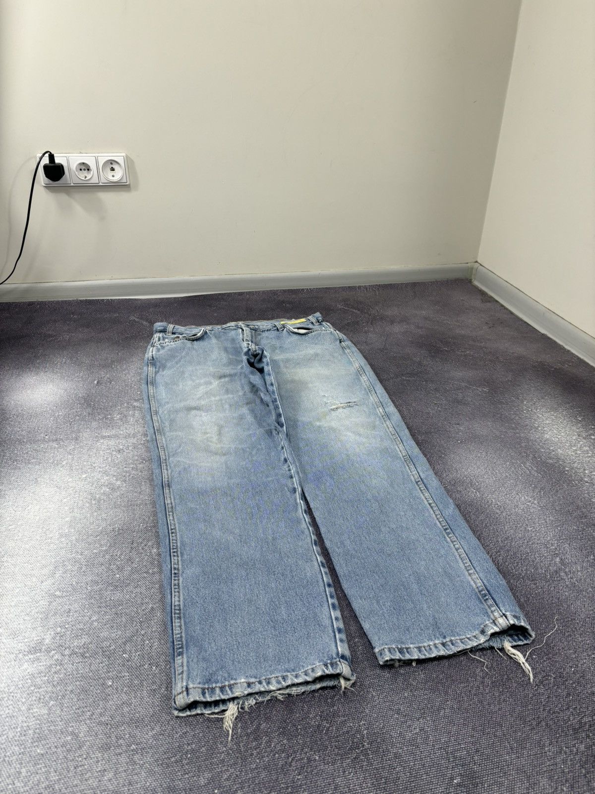 Dickies Vintage Dickies Y2K Faded Light Blue Work Denim Baggy Jeans Size US 38 / EU 54 - 9 Thumbnail