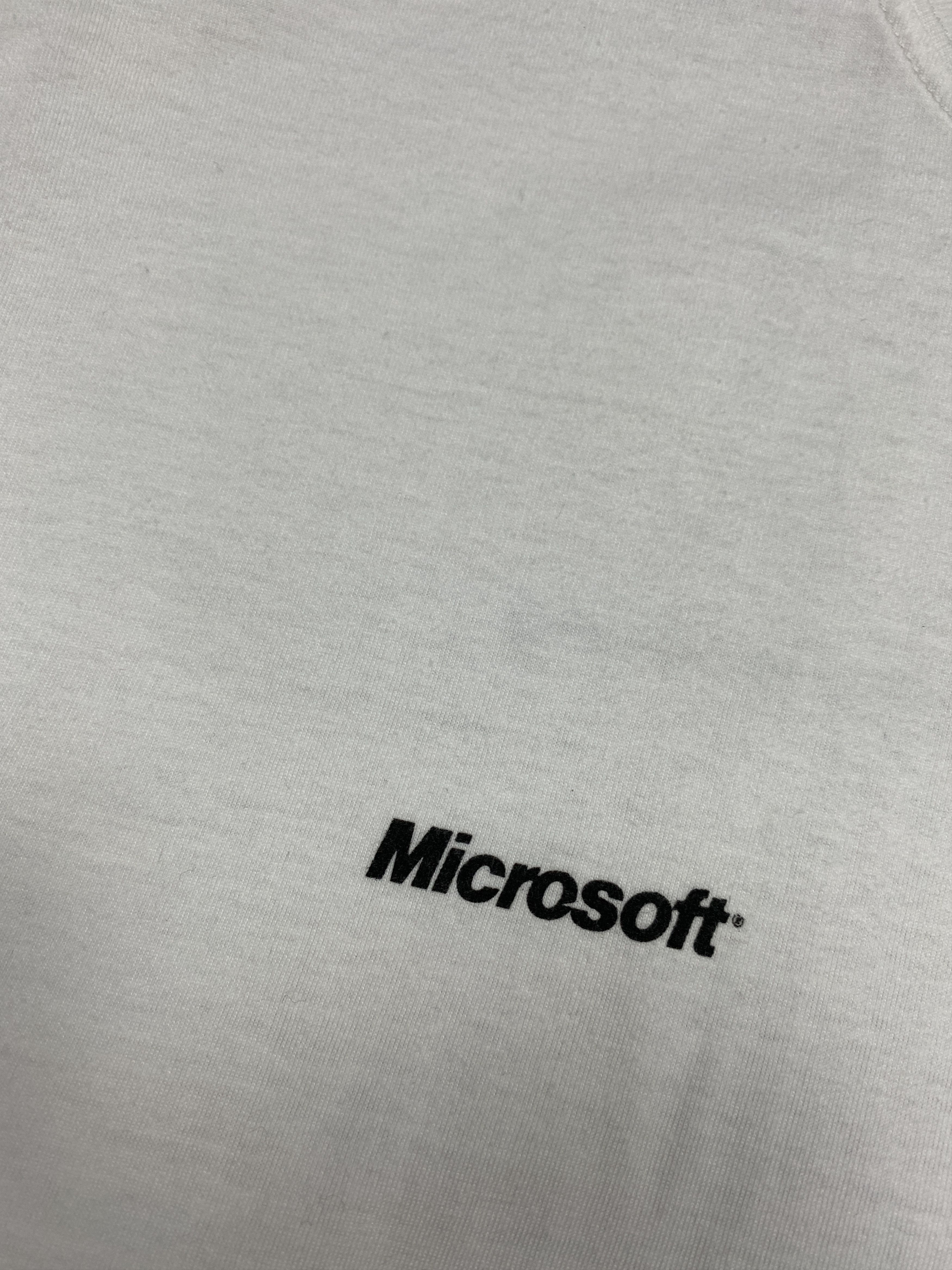 Microsoft × Vintage Microsoft Vintage Mens Crew Neck T-Shirt Size US L / EU 52-54 / 3 - 3 Thumbnail