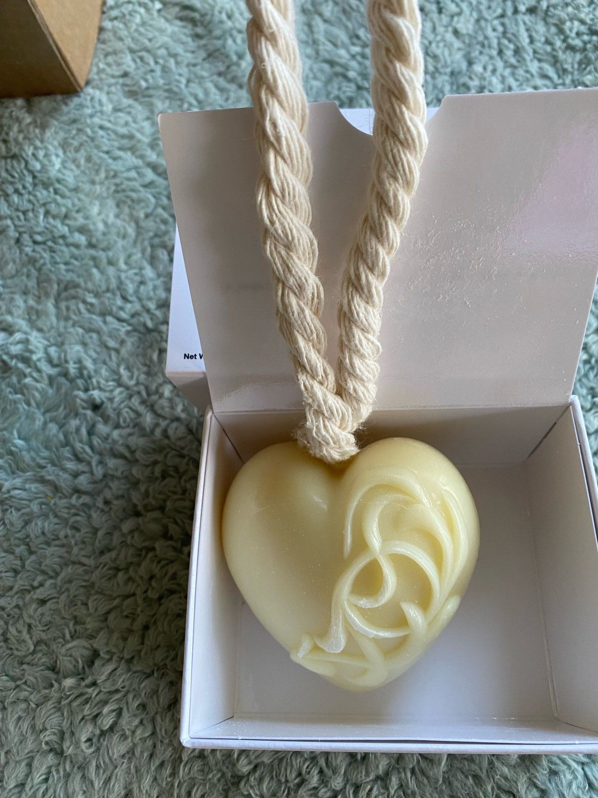 image of Chrome Hearts Soap On A Rope Savon Corde Heart Shape in Neutral Beige, Men's