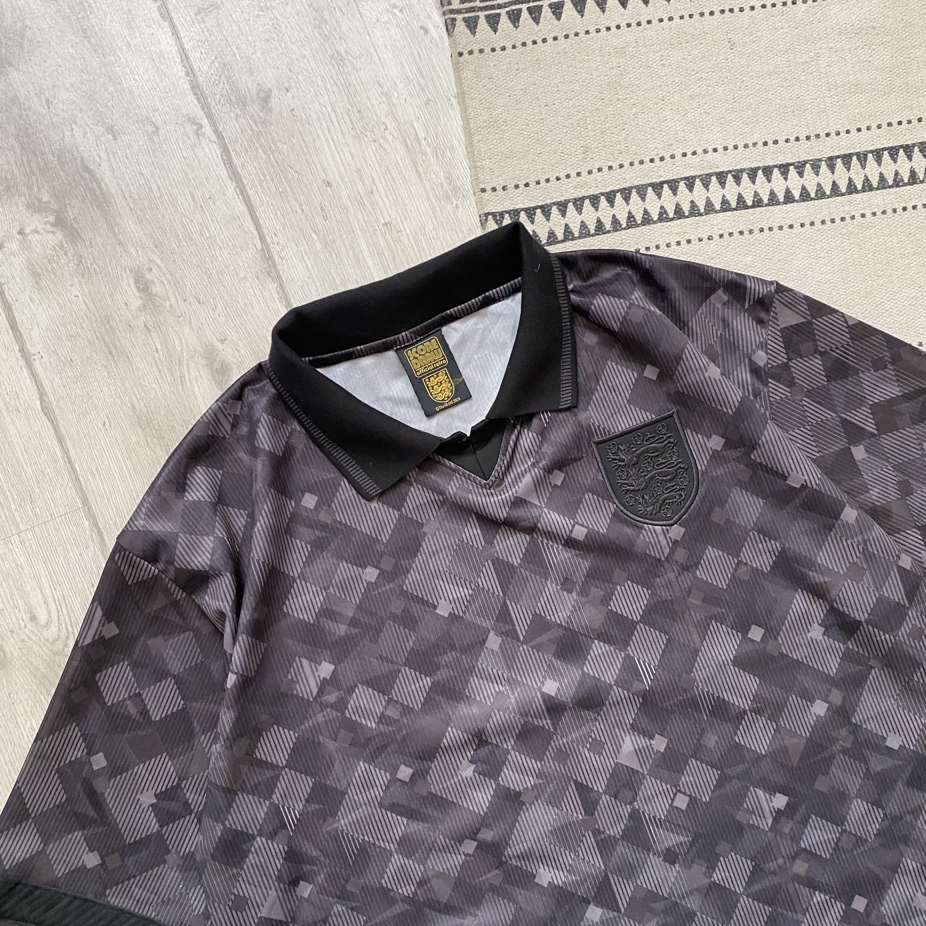 Umbro ⚽️ Blockore Retro England Soccer jersey Drill Score Draw Size US L / EU 52-54 / 3 - 2 Thumbnail