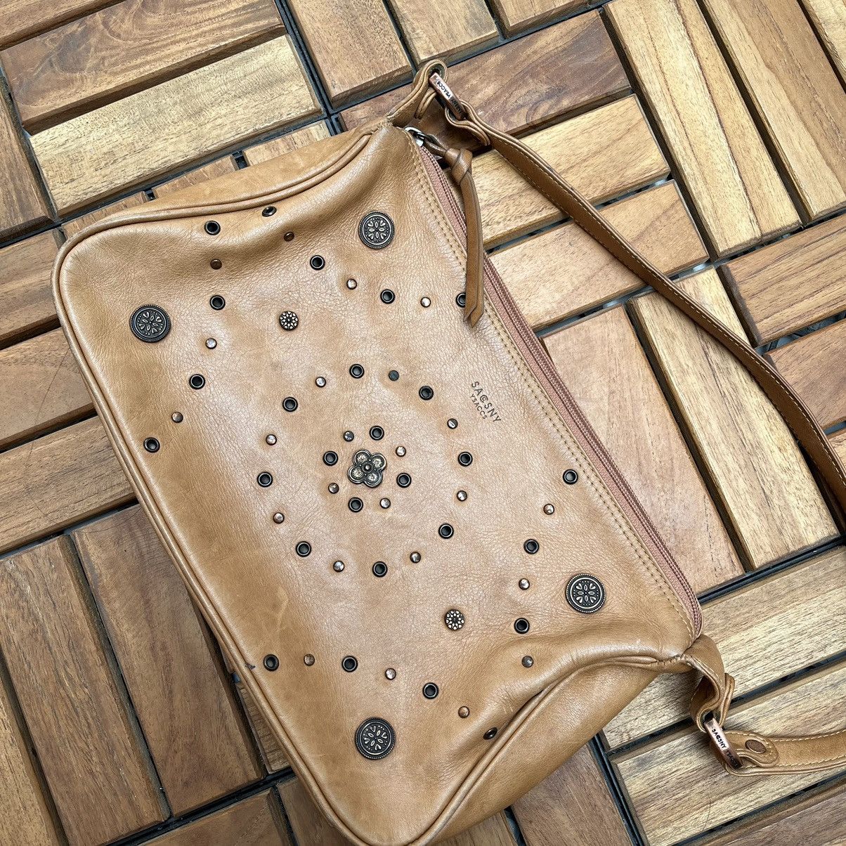 Leather × Y's × Yohji Yamamoto Leather Bag Yohji Yamamoto SACSNY Y'Saccs Vintage Hand Bags Size ONE SIZE - 3 Thumbnail