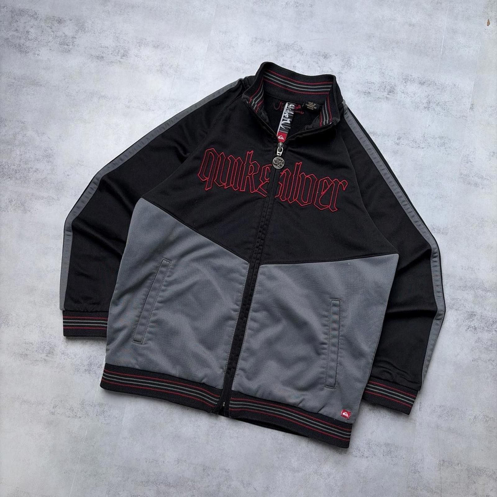 Quiksilver Y2K Black Quiksilver Surf Grunge Skater Track Jacket Size XS / US 0-2 / IT 36-38 - 2 Thumbnail