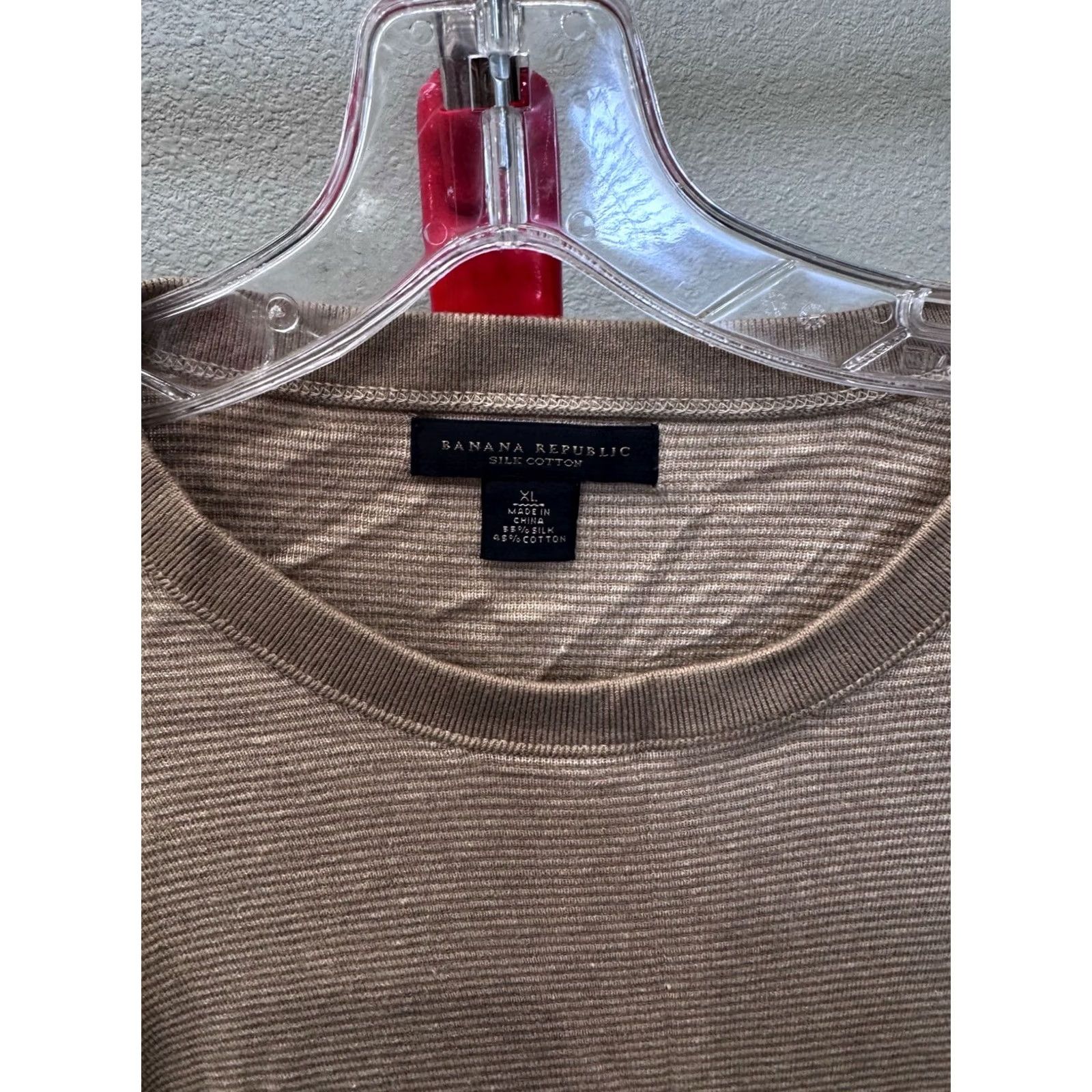 Banana Republic Banana Republic Sweater Mens XL Sharp Silk Ctn Stripe Size US XL / EU 56 / 4 - 5 Thumbnail