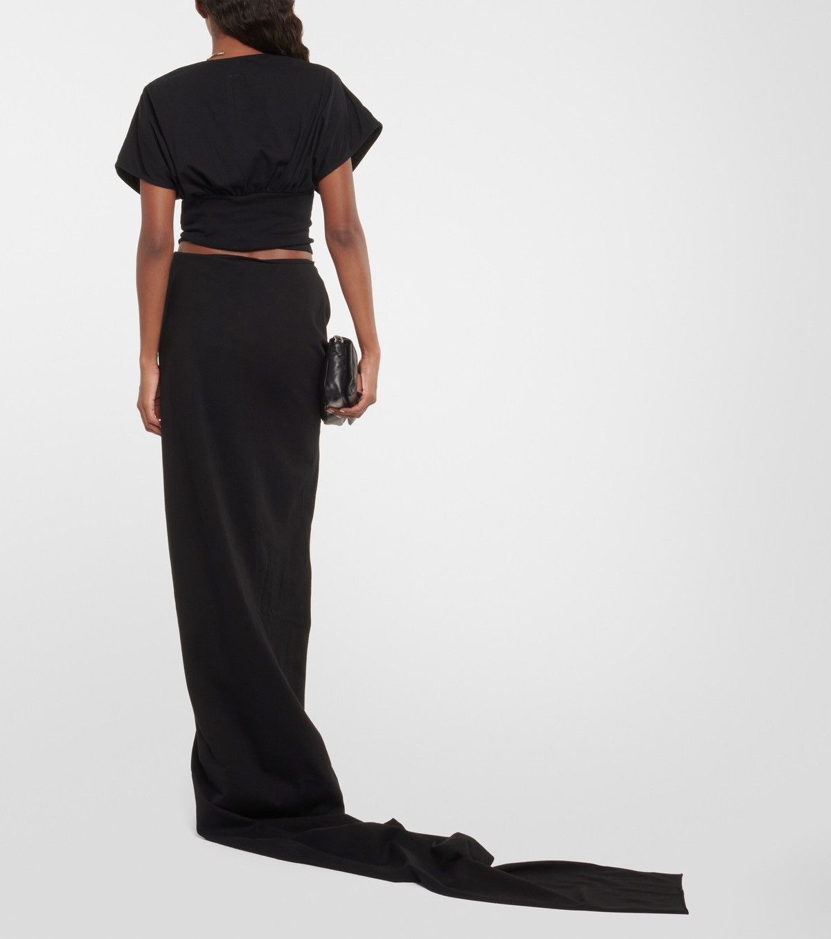 Rick Owens × Rick Owens Drkshdw Last Size Rick Owens Drkshdw Cotton Maxi Skirt Size 26" / US 2 / IT 38 - 4 Thumbnail
