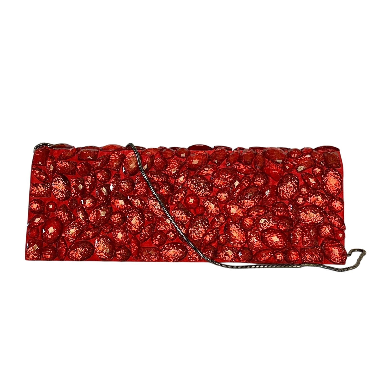 Banana Republic × Other L'Wren Scott Banana Republic Red Crackle Gemmed Clutch Bag Size ONE SIZE - 8 Thumbnail