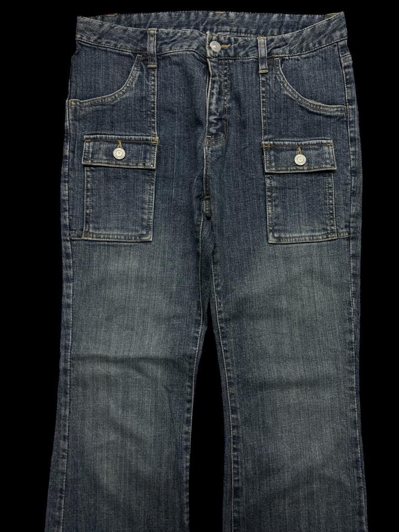 Vintage BELL BOTTOM 90s Style Japanese Bushpants Bootcut Sick Jeans Size US 29 - 2 Thumbnail