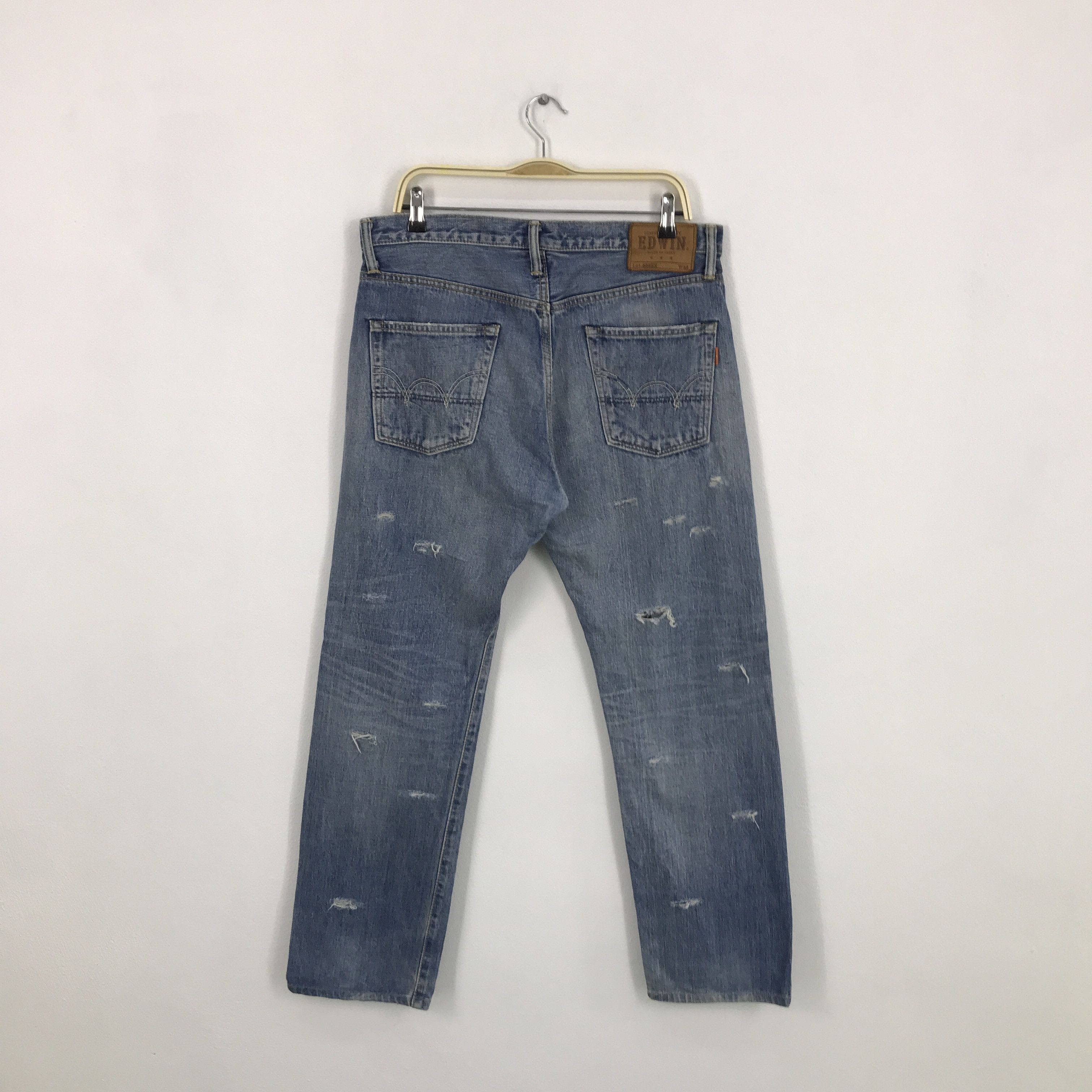 Edwin × Japanese Brand Denim Redline edwin Japan distressed style jean Pants Size US 33 - 2 Thumbnail