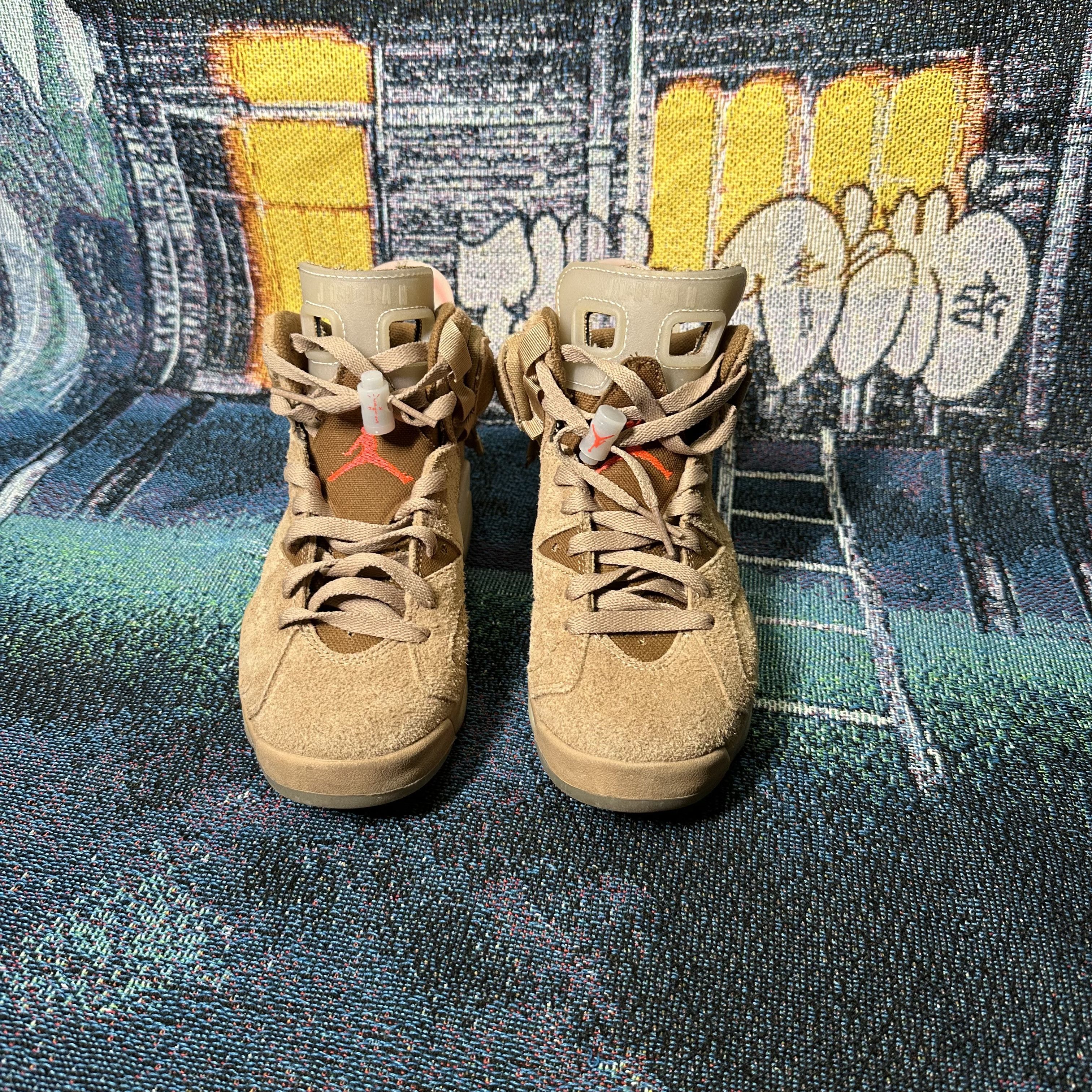 Jordan Brand × Travis Scott Air Jordan x Travis Scott Retro 6 British Khaki Size US 5 / EU 37 - 2 Thumbnail
