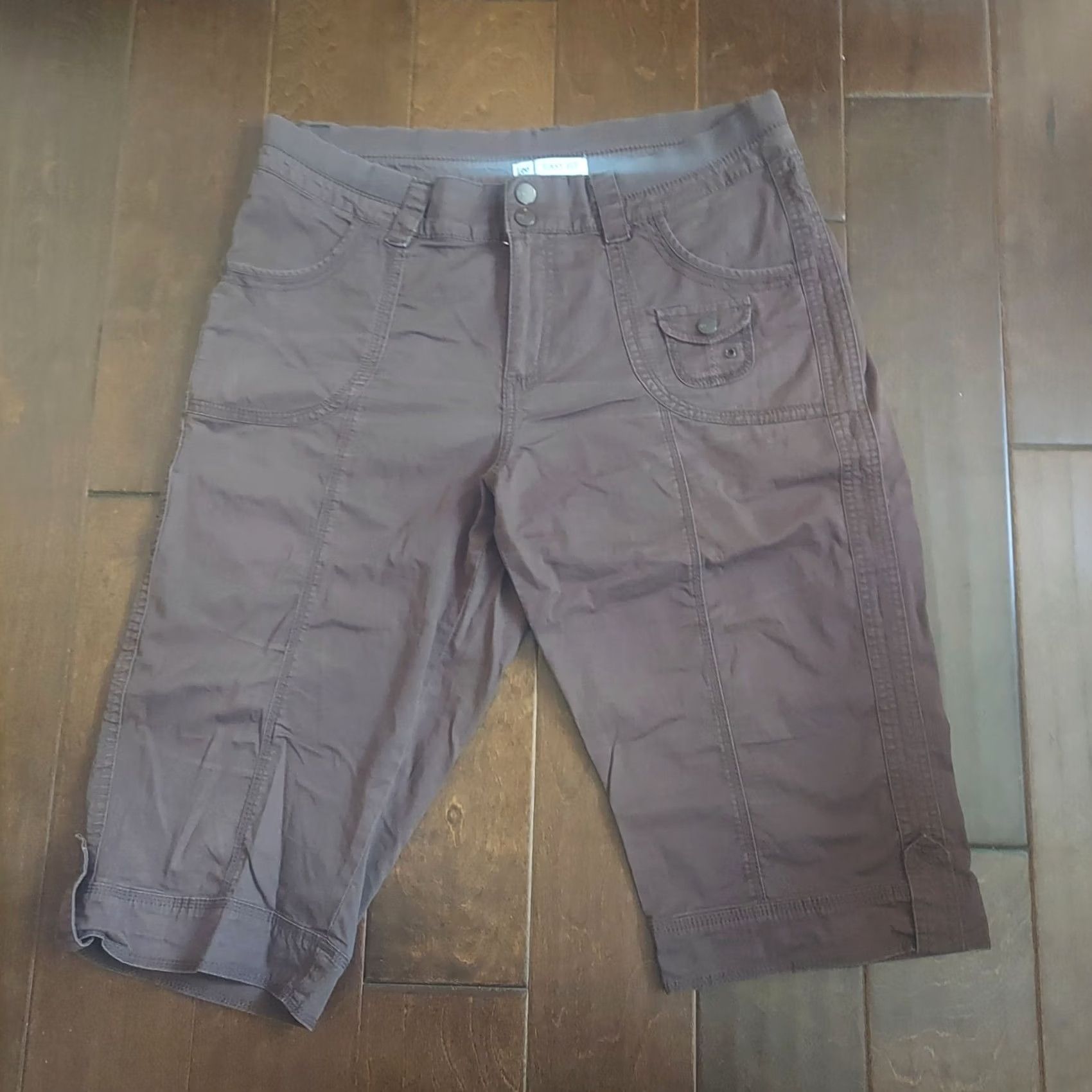 Lee Lee Cargo Shorts Mens Brown Size M Regular Cotton Spandex Solid Button Casual Travel Outdoor Summer 80s? Size US 31 - 4 Thumbnail