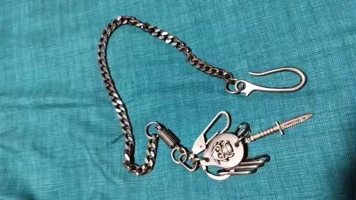 Jewelry Y2K Punk Goth Emo Skull Knife Wallet Chain Size ONE SIZE - 7 Thumbnail